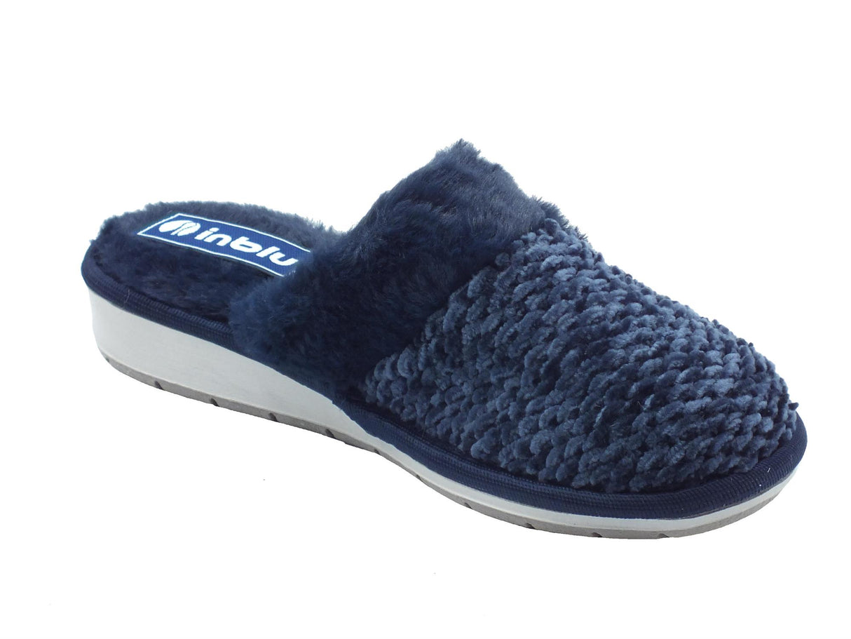 InBlu InBlu LB000098 Blu Pantofole per Donna in ecopellicciotto Blu