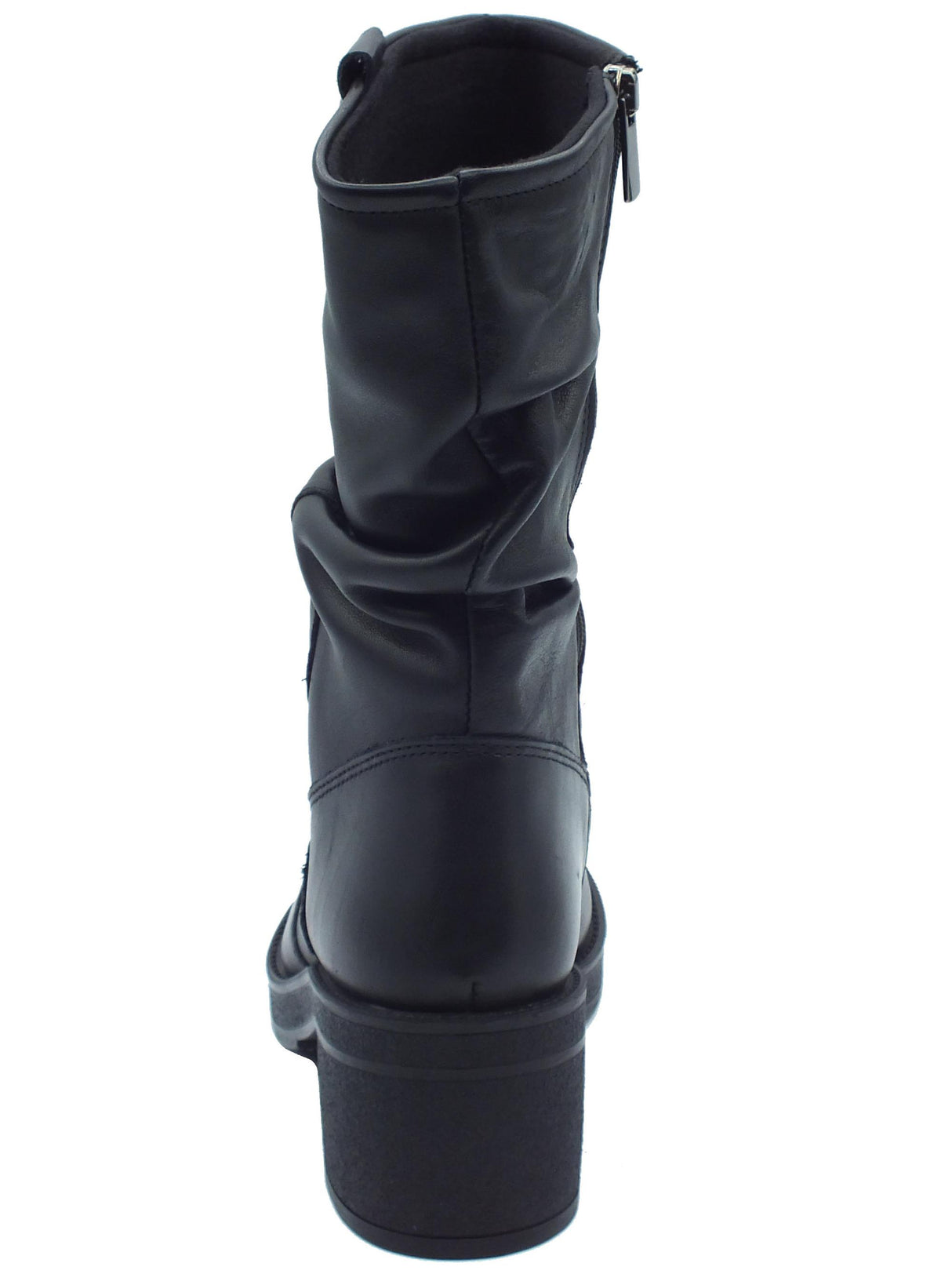 Igi&Co Igi&Co 6660400 Nappa Soft Nero Tronchetti accollati con tacco medio per Donna in pelle Nero