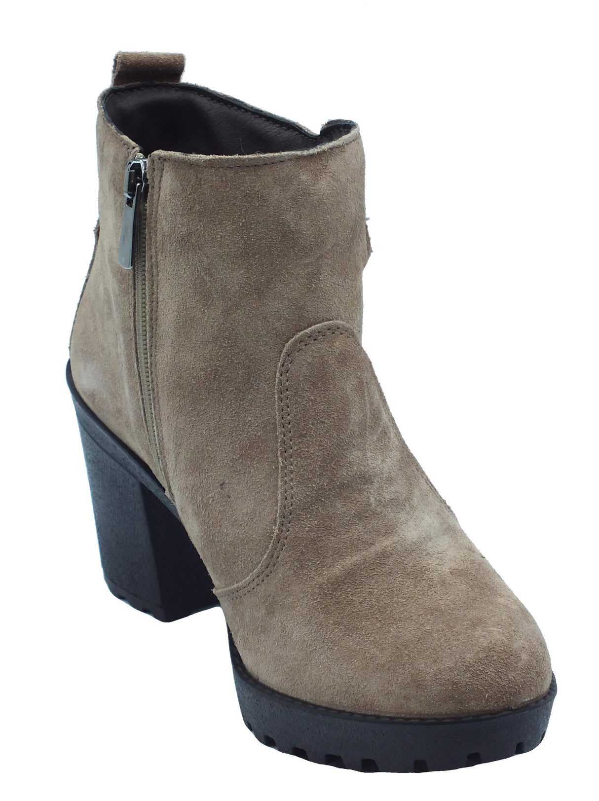 Igi&Co Igi&Co 6661533 Scam Super Fango Tronchetti con tacco alto per Donna in scamosciato con lampo Fango