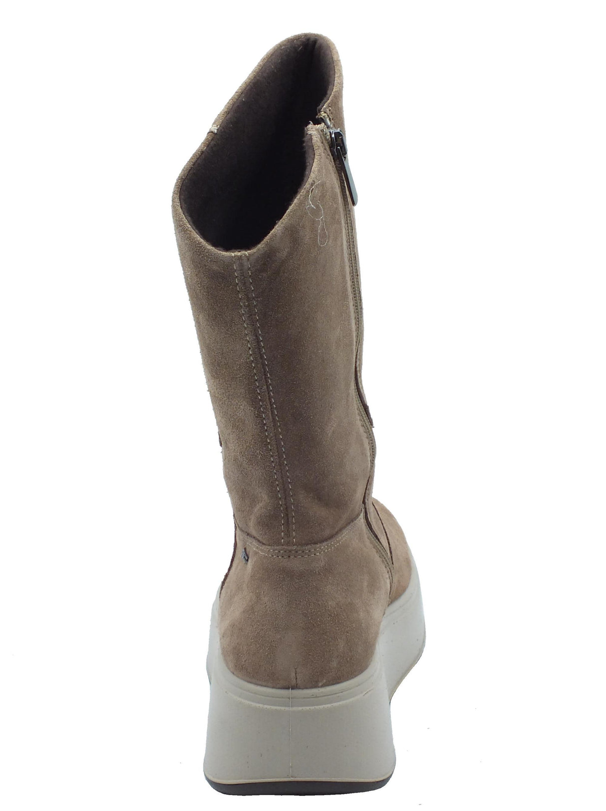 Igi&Co Igi&Co 6672111 Scam. Superior Fango Tronchetti accollati con zeppa media per Donna in nabuk Fango