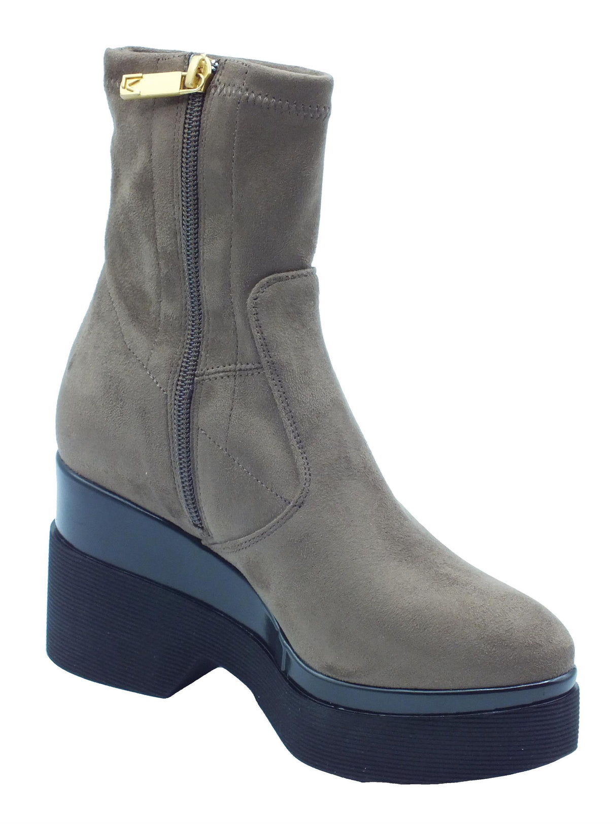 Lorenzo Mari Lorenzo Mari Tronchetti con tacco Donna Polly Alcantara Taupe sintetico marrone Taupe