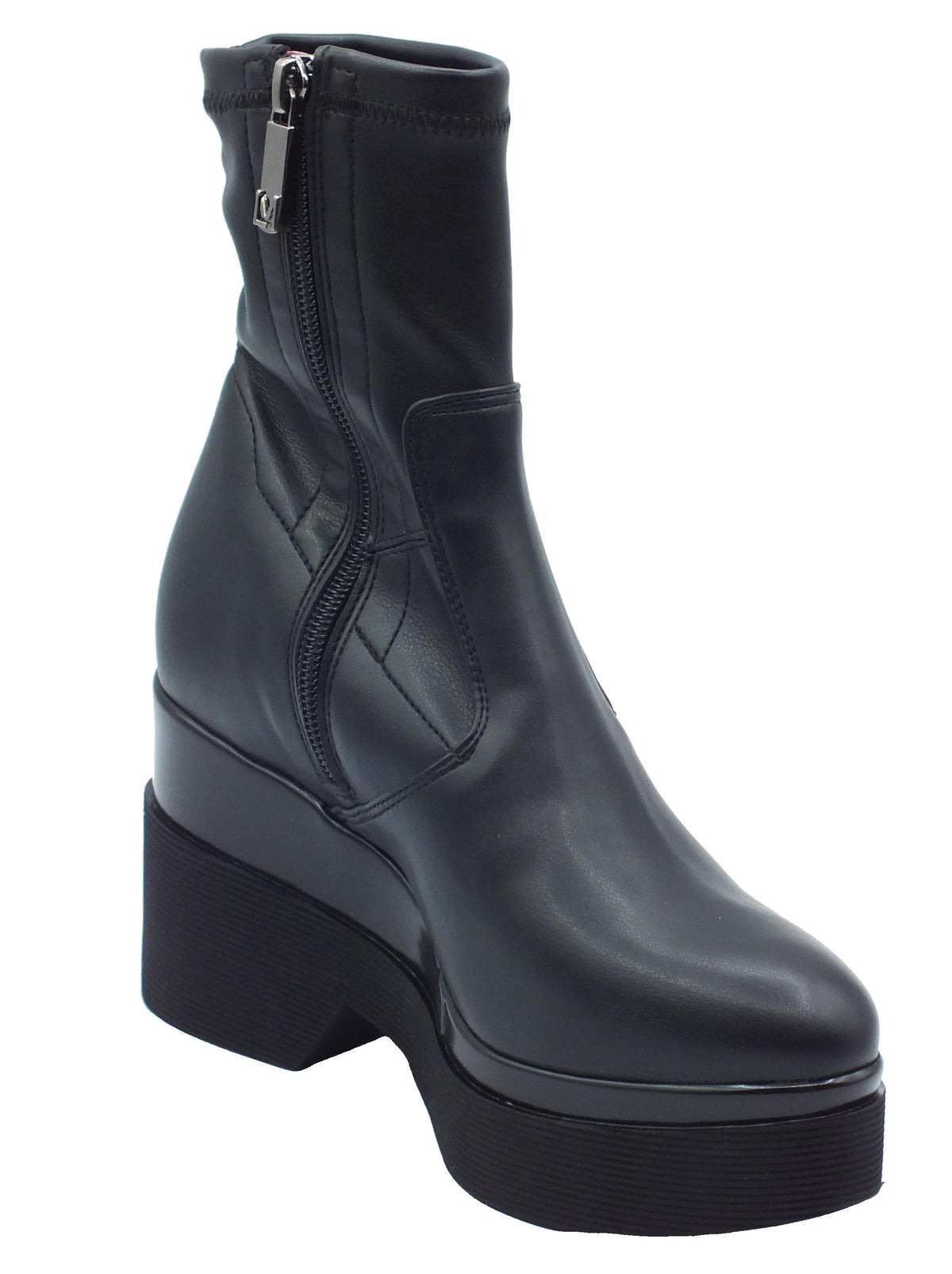Lorenzo Mari Lorenzo Mari Tronchetti con tacco Donna Polly Nappa Nero pelle nero Nero