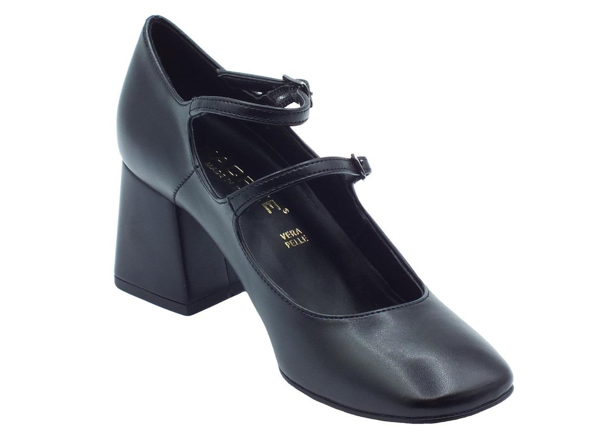 Nacrèe Nacrèe 2761013 Cap Nero Decoltè per Donna tacco medio e fibiette in ecopelle nerp Nero