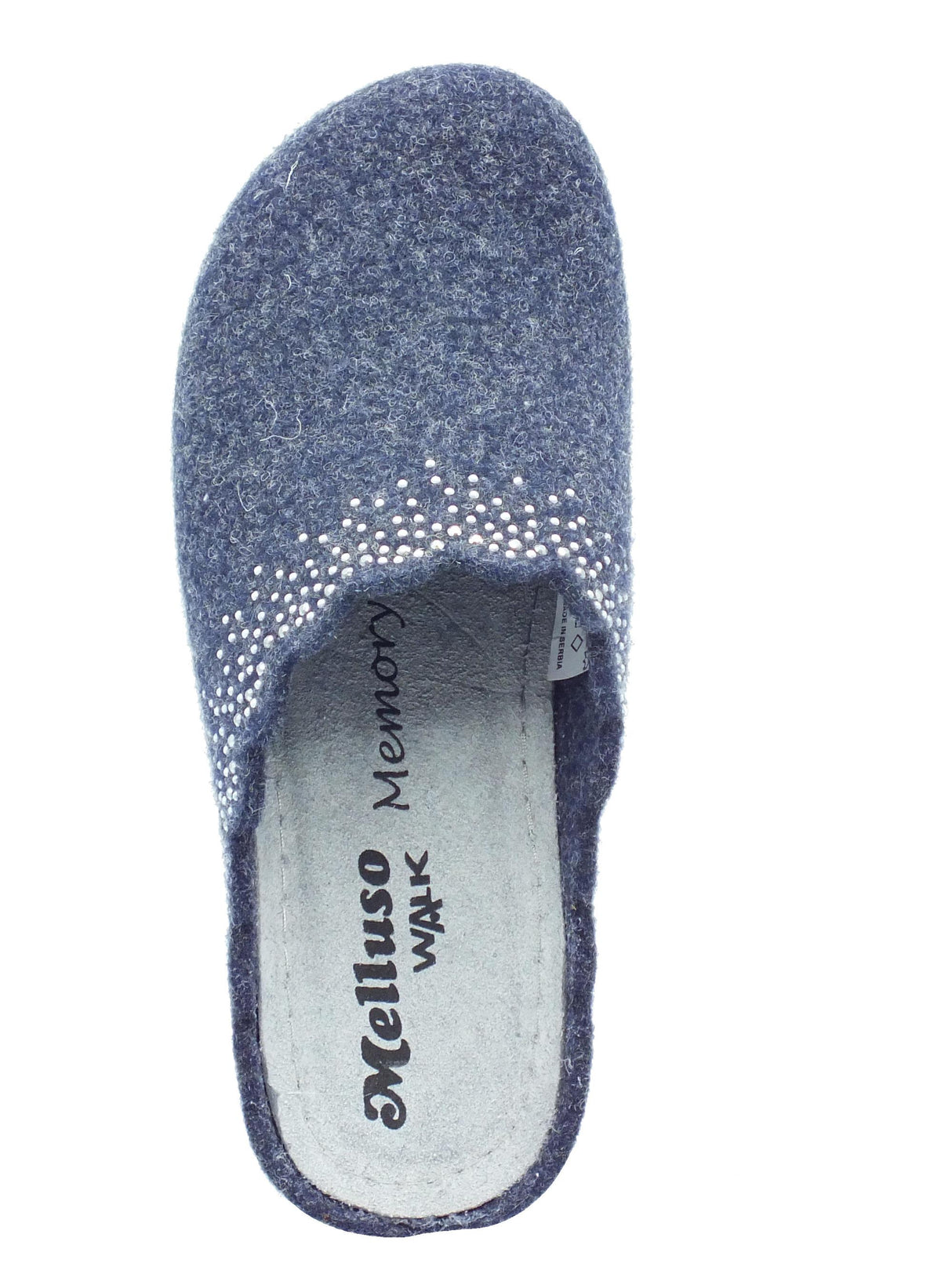 Melluso Melluso Q61088 Blu Pantofole per Donna in lana cotta sottopiede in memory Blu