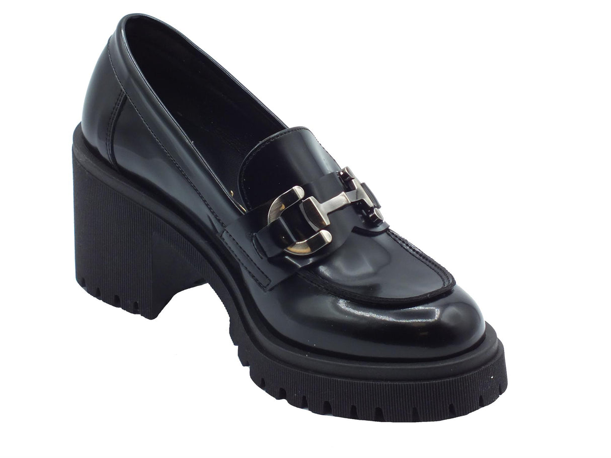 Nacrèe Nacrèe 6007008 Boston Nero Mocassini classici per Donna tacco alto con borchia Nero