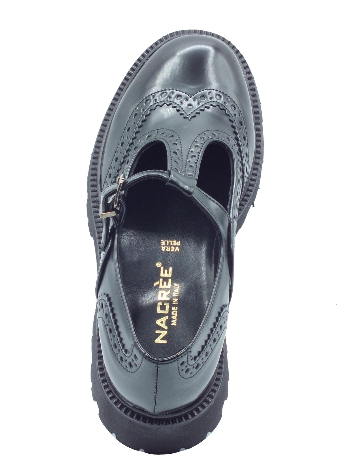 Nacrèe Nacrèe 6008009 Bost Nero Francesine per Donna in ecopelle duilio con tacco medio Nero