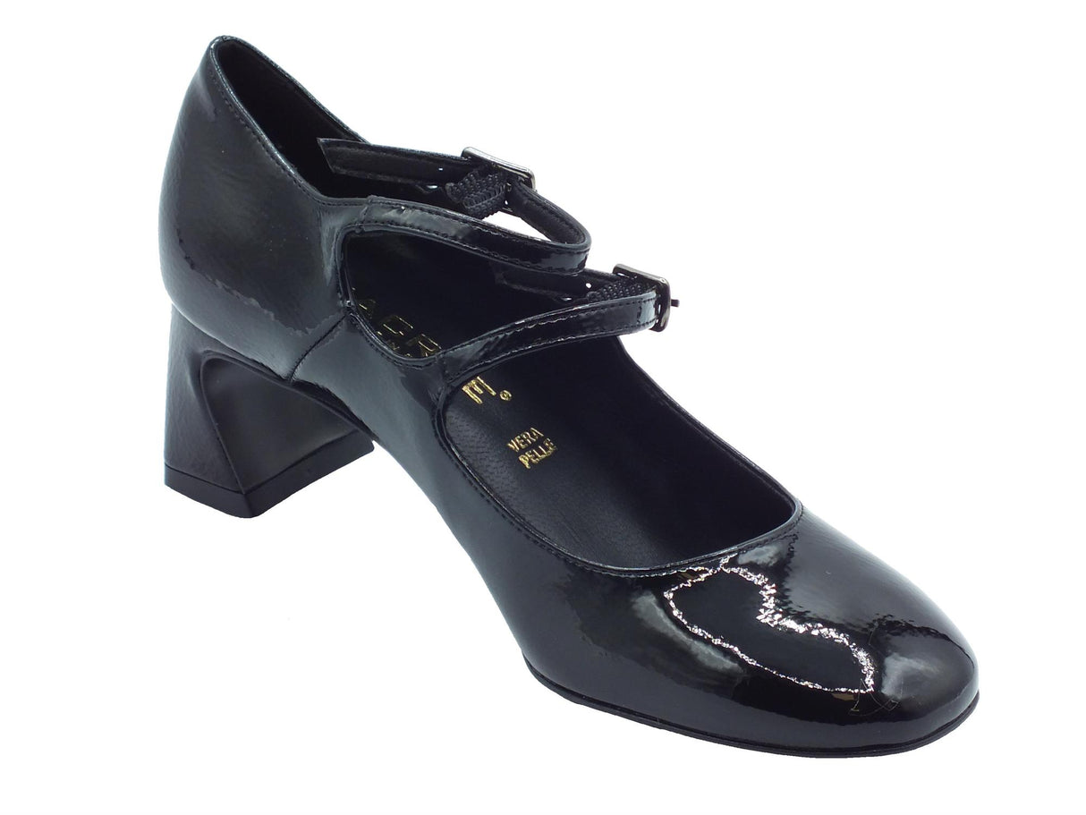 Nacrèe Nacrèe 2391004 Napl Nero Decoltè con cinturino per Donna in vernice con tacco medio Nero