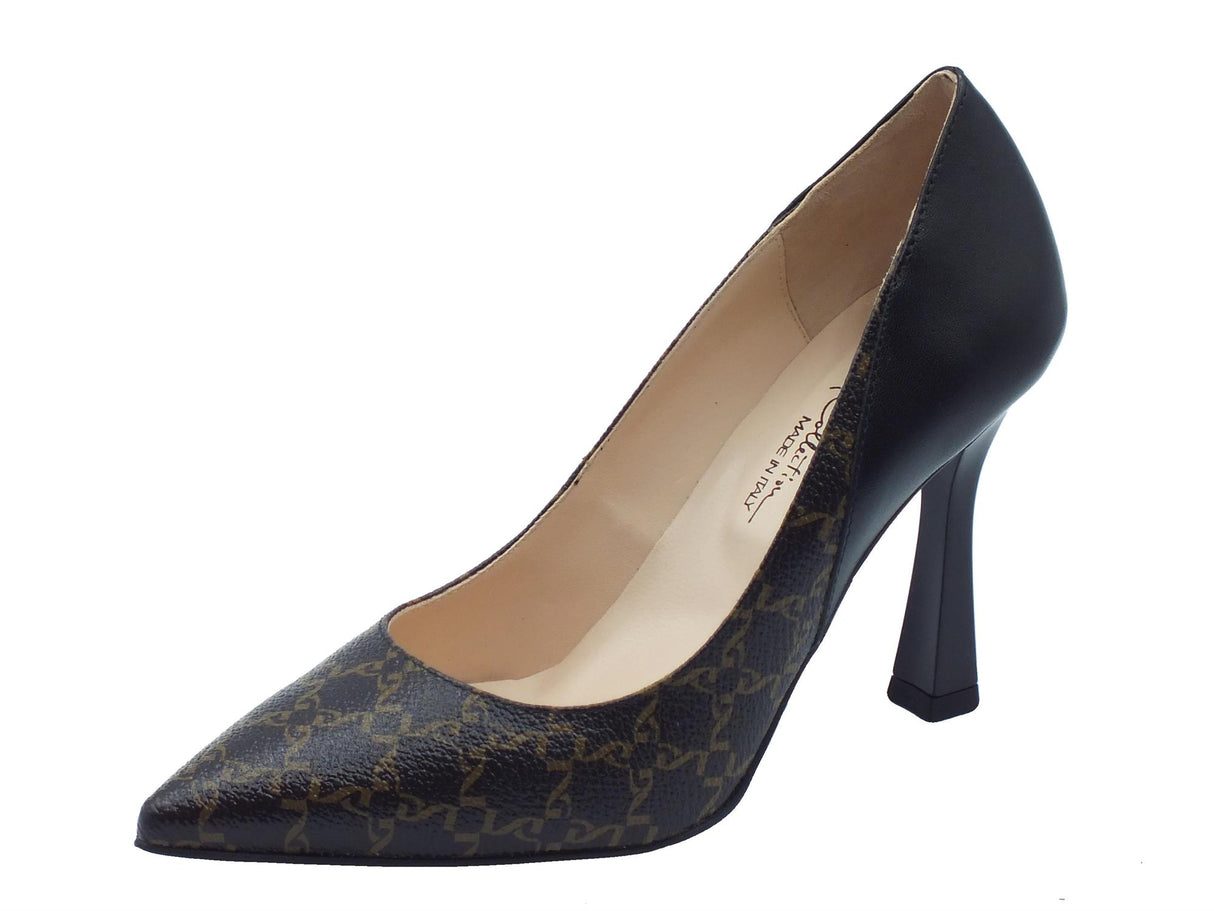 Nero Giardini NeroGiardini I410852D Giove Nero Decoltè elegante per Donna in pelle con tacco alto Nero