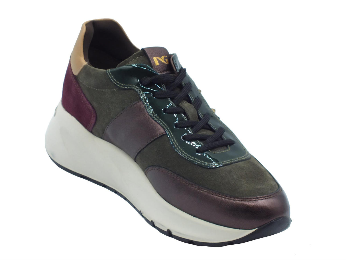 Nero Giardini NeroGiardini I411525D Etoile Bordo Bosco Sneakers Donna pelle e nabuk zeppa media Bordo Bosco