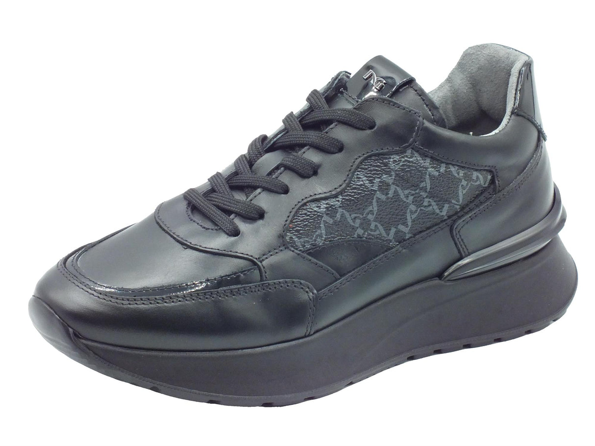 Nero Giardini Scarpe Donna - Sneakers Nero Giardini I411544D Guanto Vernice Nero Nero