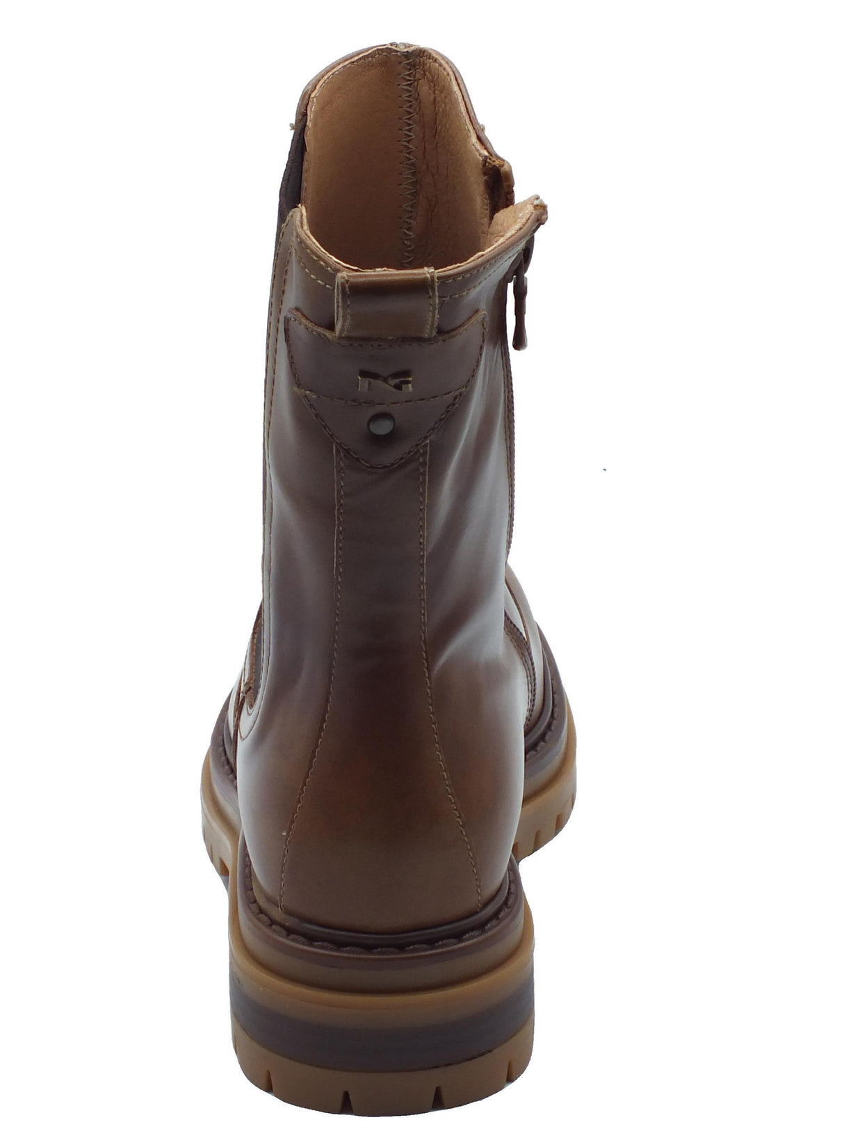 Nero Giardini NeroGiardini I411831D Manolete Cuoio Tronchetti Beatles con tacco basso Donna pelle con lampo Cuoio