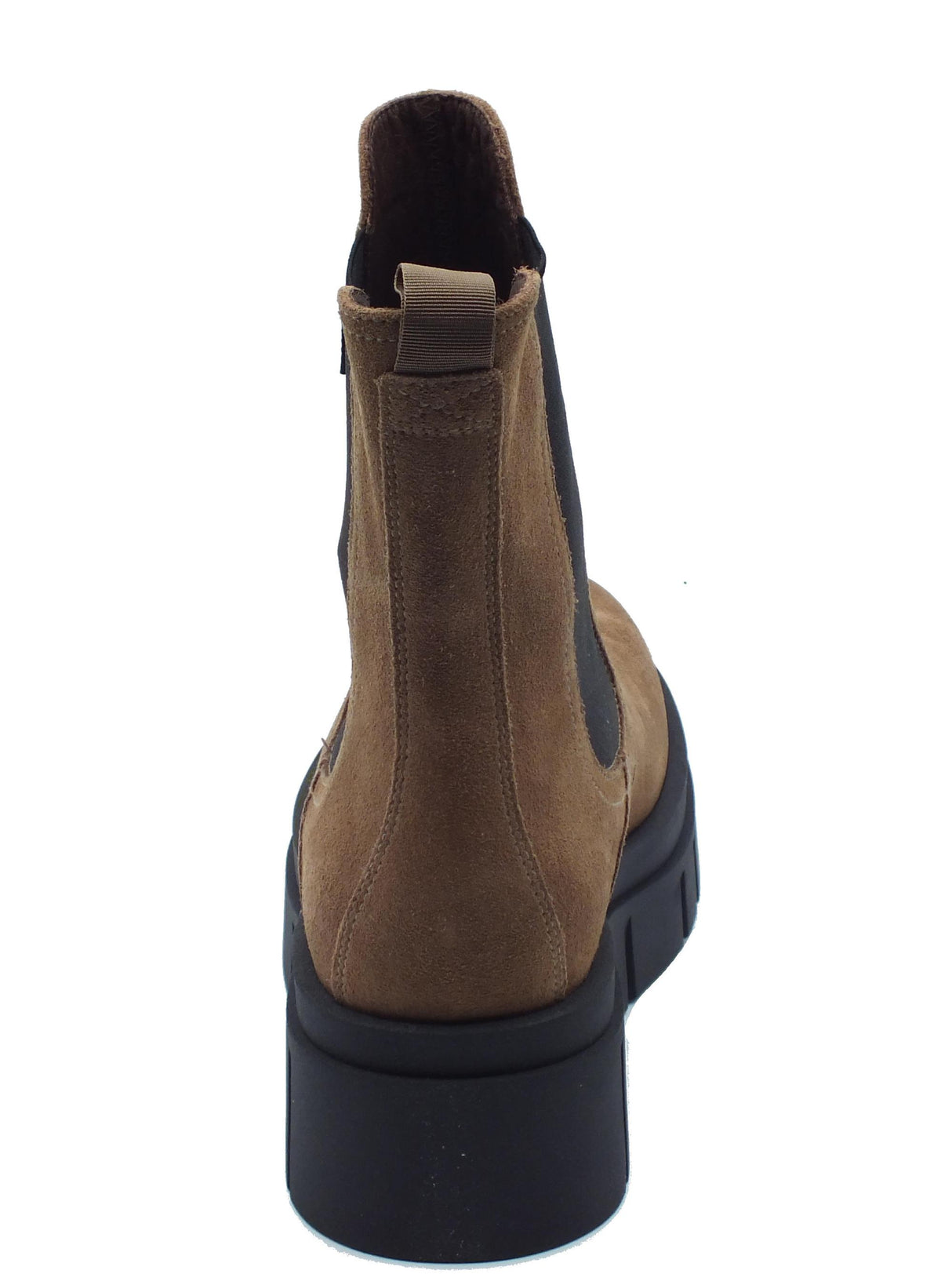 Nero Giardini NeroGiardini I411925D Velour Mou Tronchetti Beatles con zeppa per Donna in nabuk beige beige