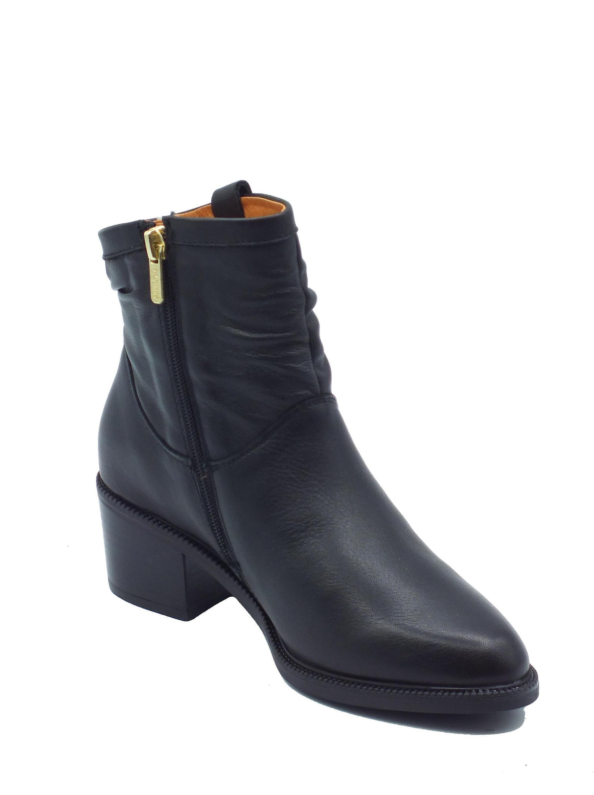 Pikolinos Pikolinos 8891 Bacarot Black Tronchetti per Donna in pelle nera tacco media Black