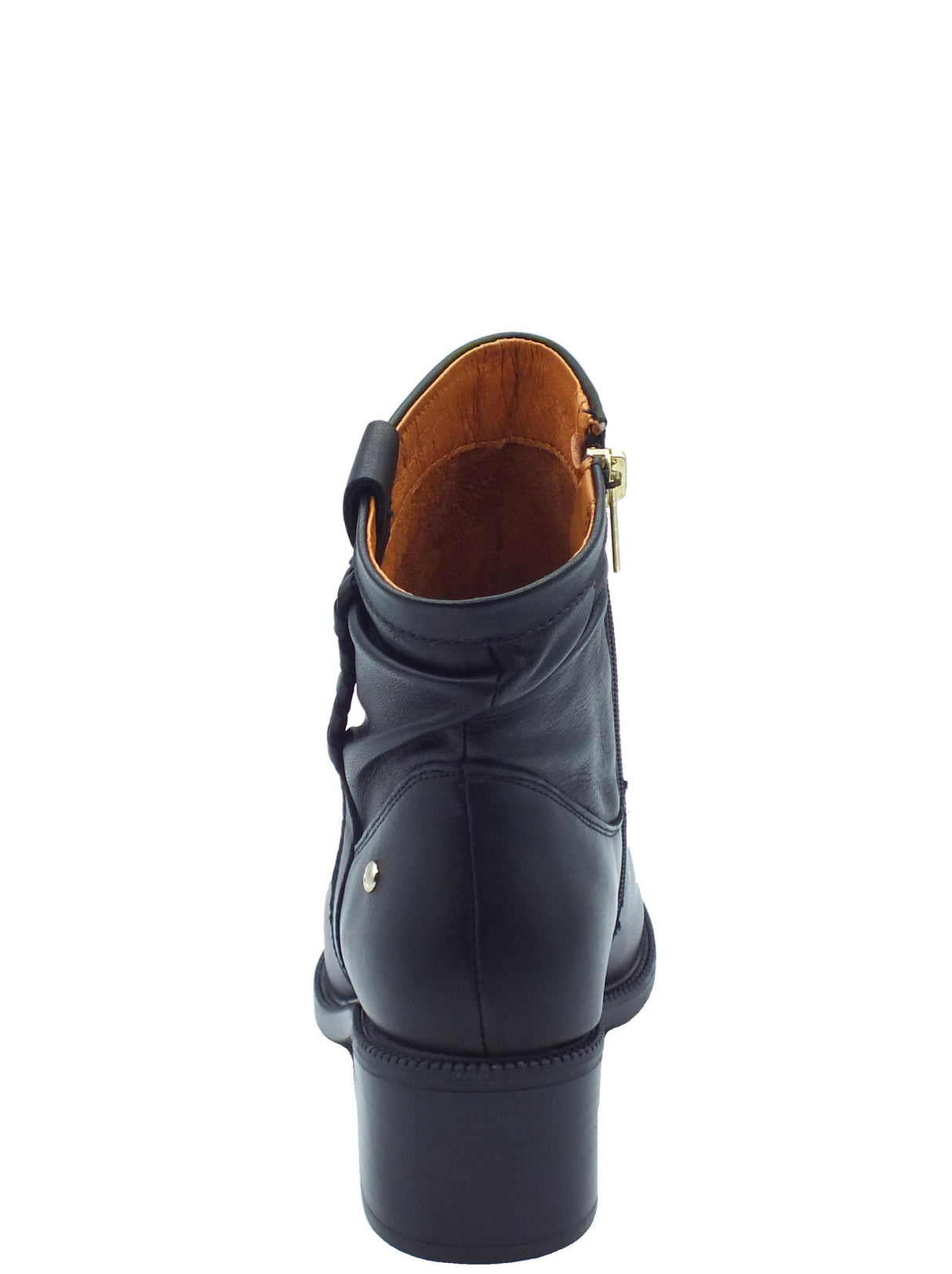 Pikolinos Pikolinos 8891 Bacarot Black Tronchetti per Donna in pelle nera tacco media Black