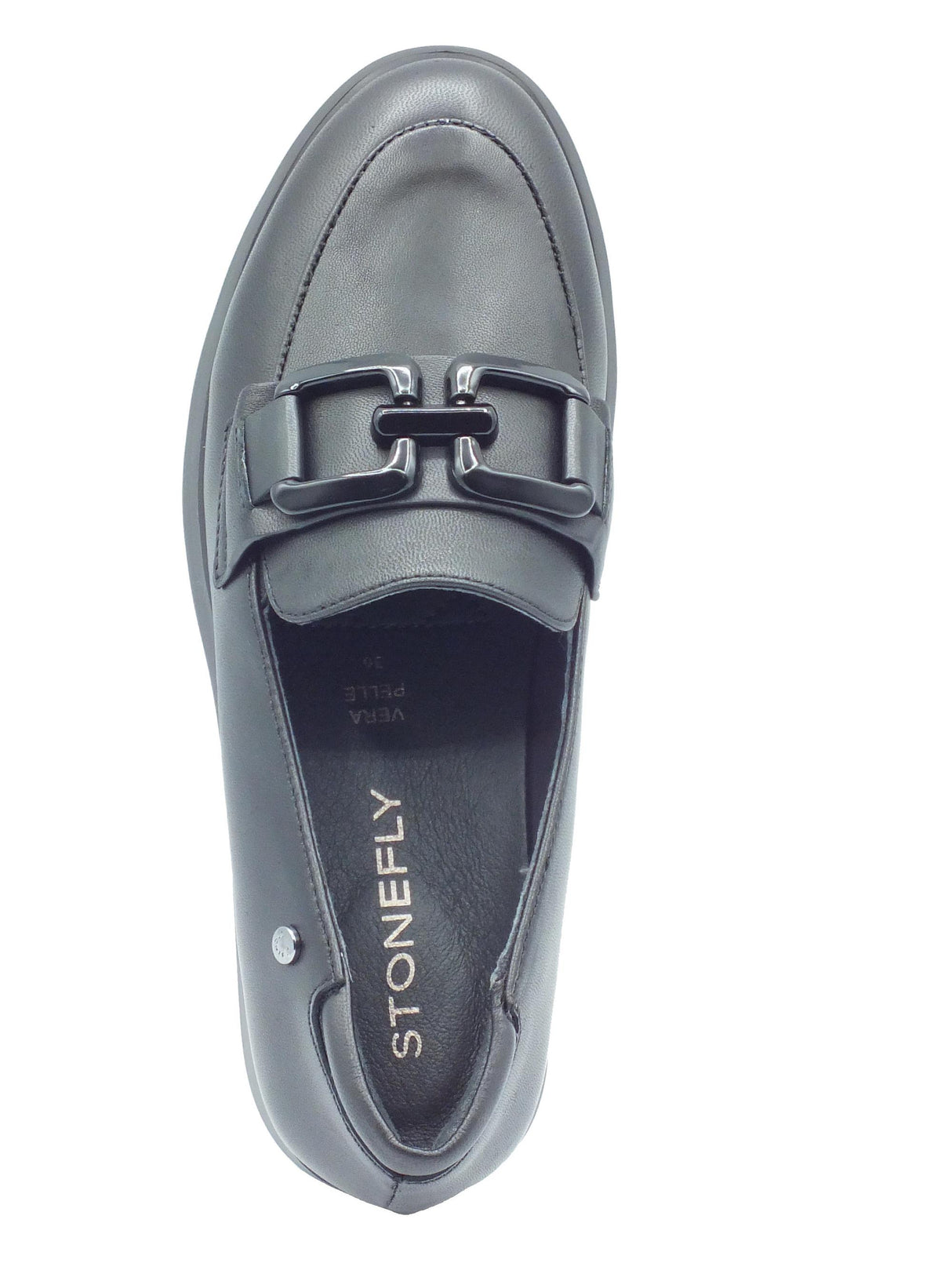 Stonefly Stonefly 222129 Plume Nappa Black Mocassini per Donna in pelle zeppa media Black