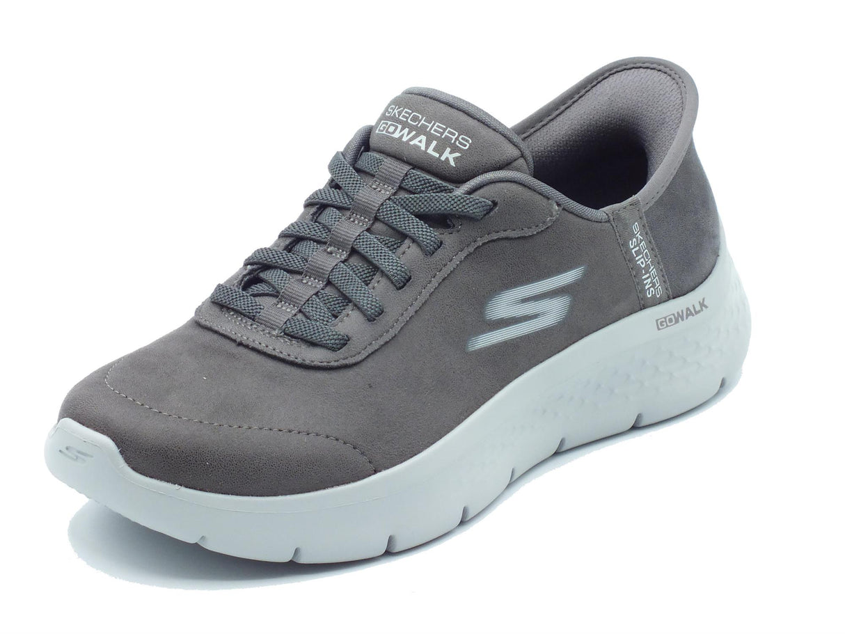 Skechers Skechers 124837 Mali Charcoal Slip-On per Donna in tessuto grigio Charcoal