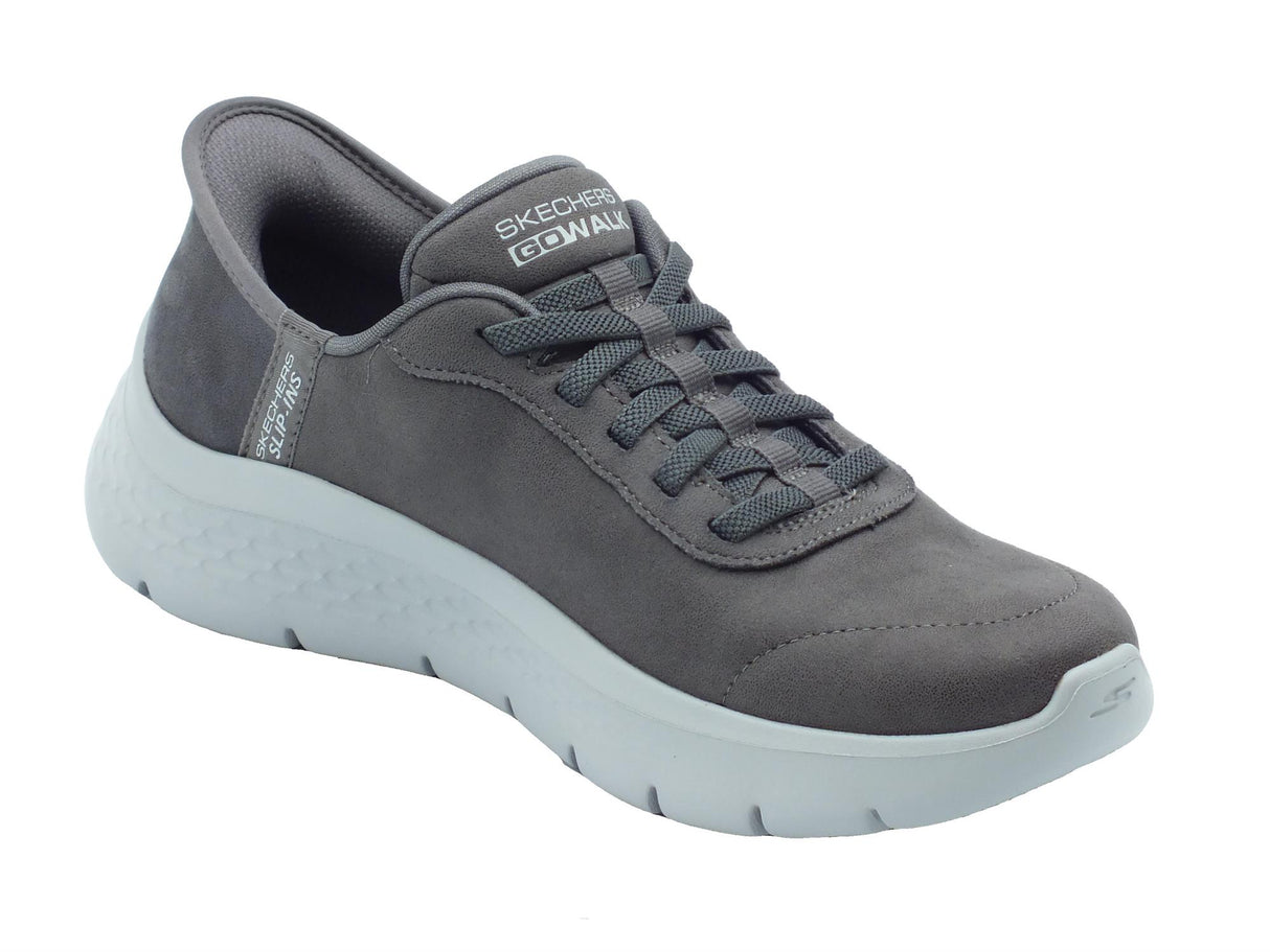 Skechers Skechers 124837 Mali Charcoal Slip-On per Donna in tessuto grigio Charcoal