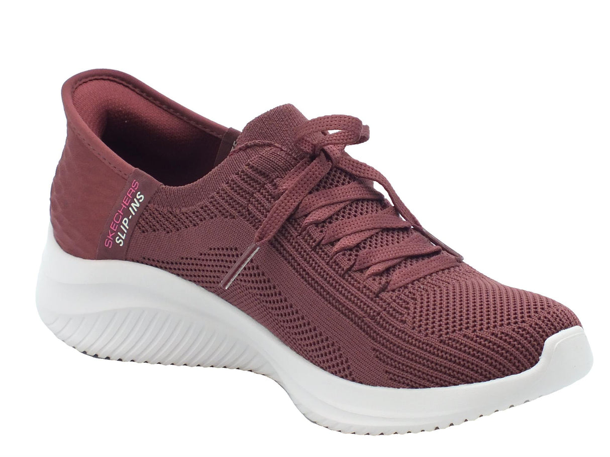 Skechers Skechers Slip-Ins 149710 Brilliant Path Burgundy Scarpe Sportive per Donna in tessuto Burgundy