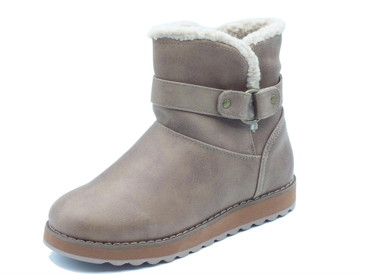 Skechers Skechers 167615 Home Sweet Home Taupe Tronchetti per Donna in ecopelle con lampo Taupe
