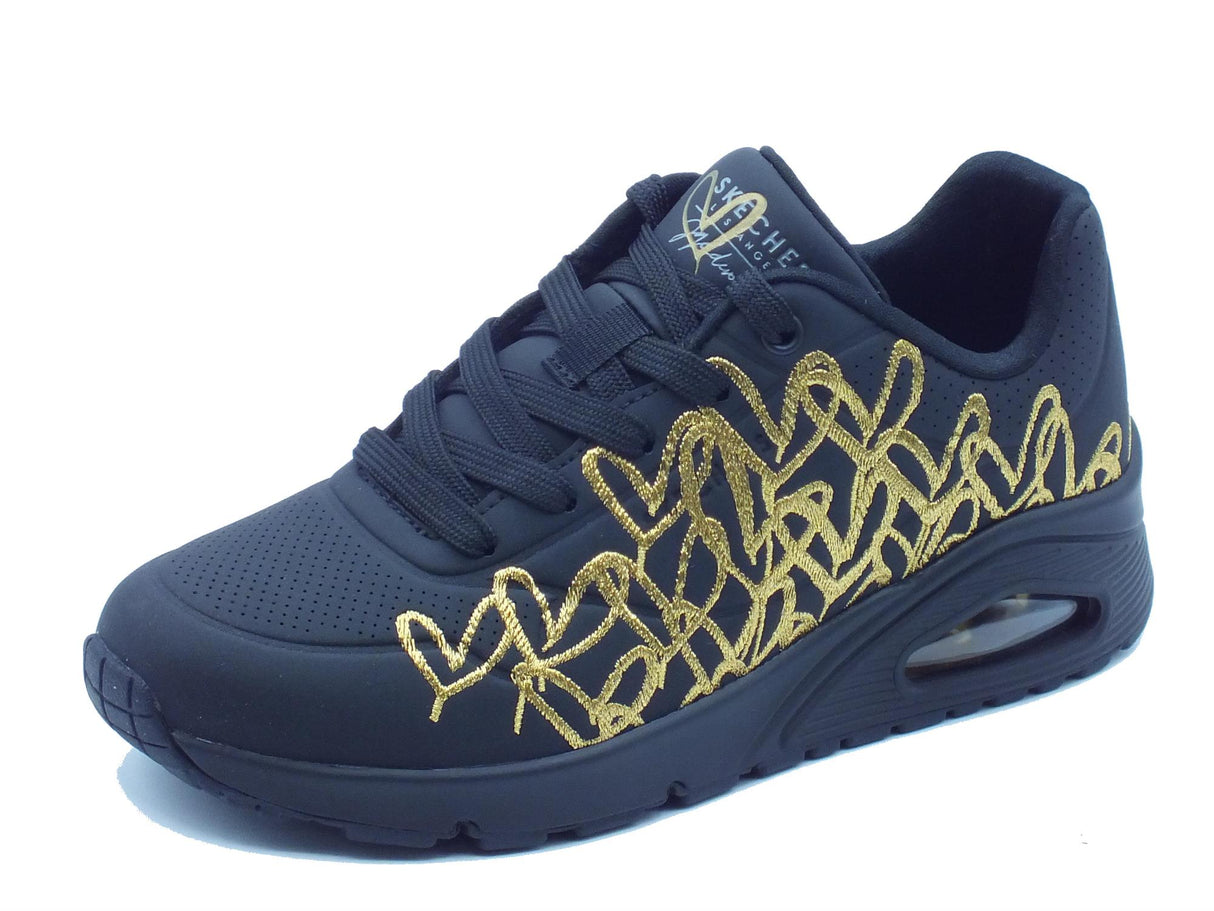 Skechers Skechers Los Angeles 177975 Uno Golden Heart Black Scarpe Sportive per Donna in ecopelle Black