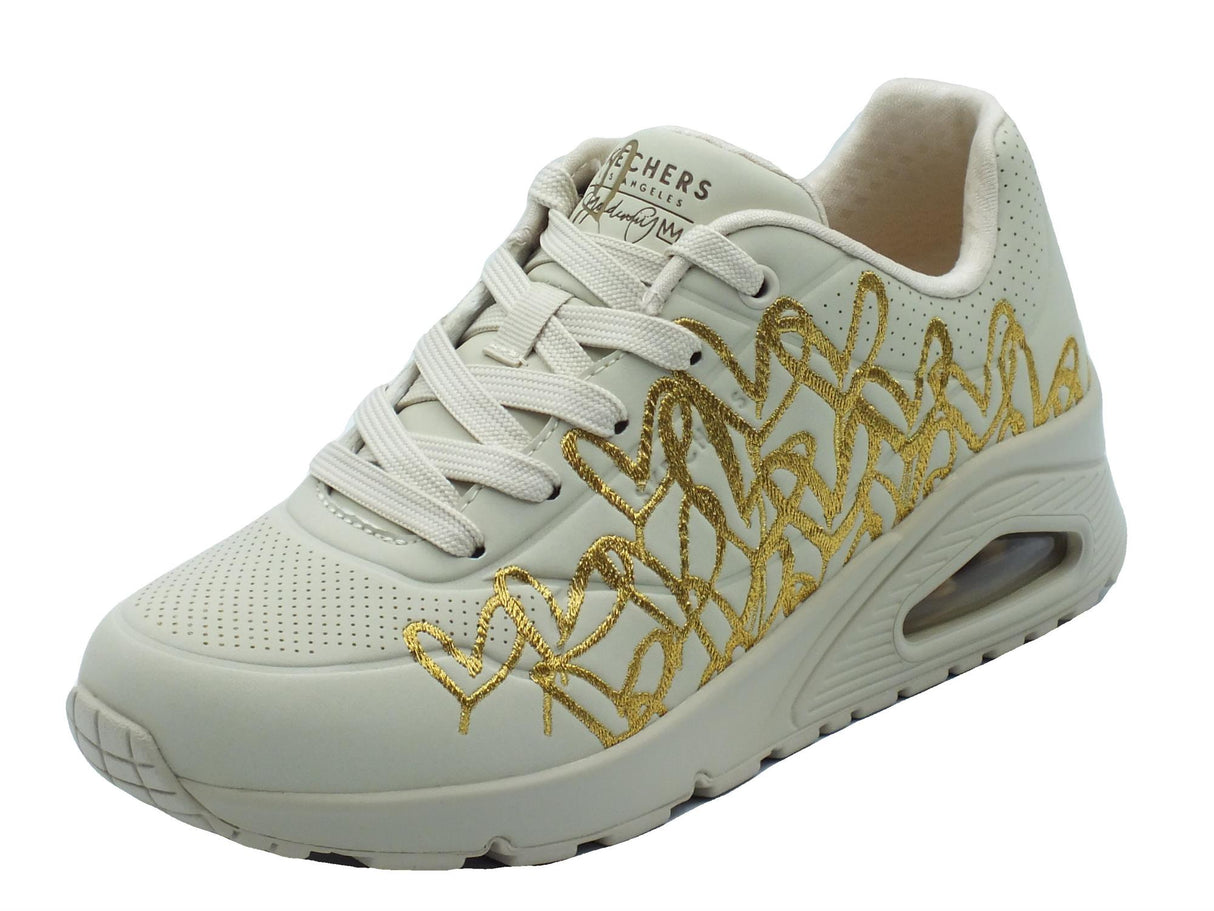 Skechers Skechers Uno 177975 Golden Heart Natural Gold Scarpe Sportive per Donna in ecopelle Natural Gold