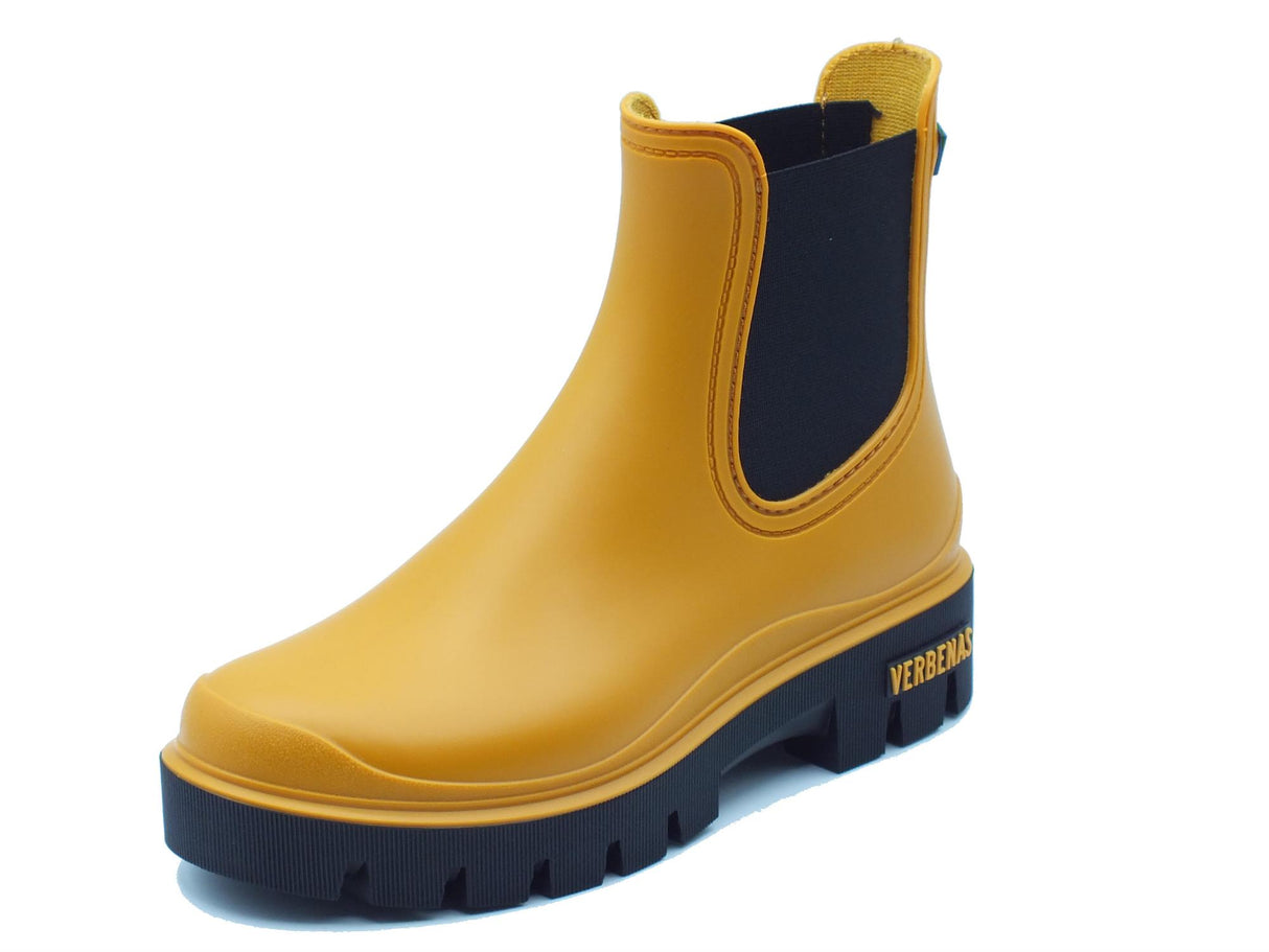 Verbenas Verbenas Mae Mate Ocre Tronchetti beatles pioggia per donna in gomma ocra Ocre