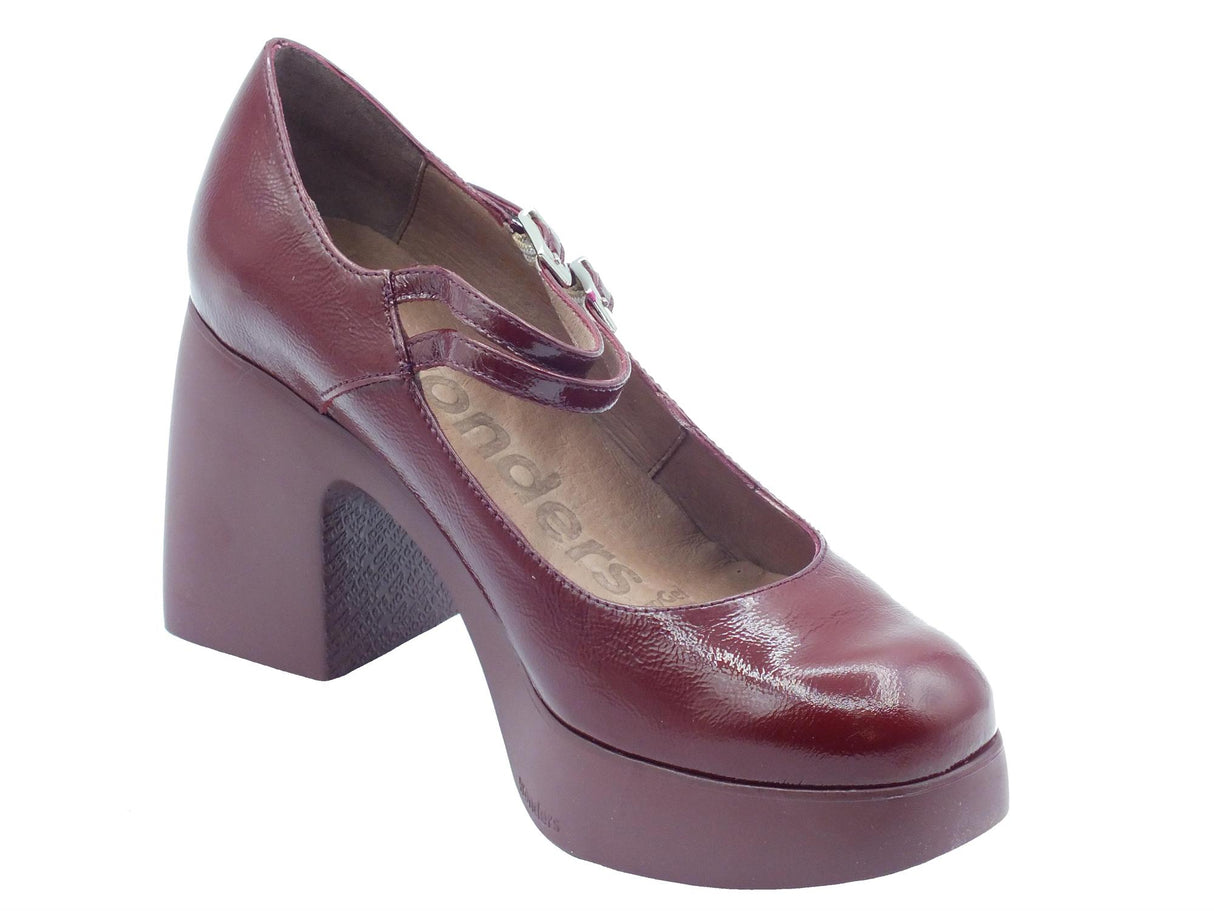 Wonders Wonders Decoltè con tacco Donna H-4960 Menorca Vino pelle rosso Vino