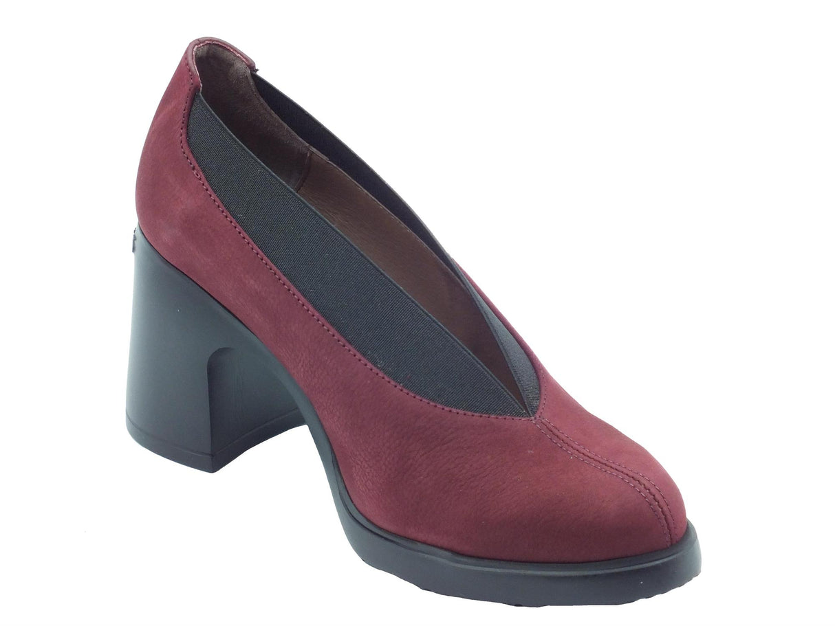 Wonders Wonders M-5521 Nubuk Vino Decoltè per Donna in Nabuk con tacco alto Vino