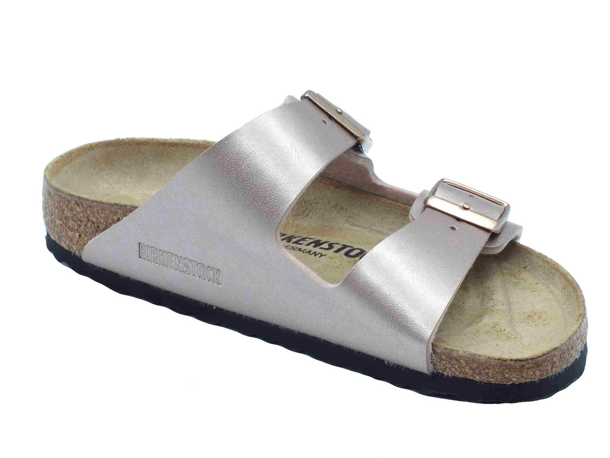 Birkenstock Birkenstock 1023960 Arizona BS Copper Sandalo con doppia fibia in ecopelle rame Copper
