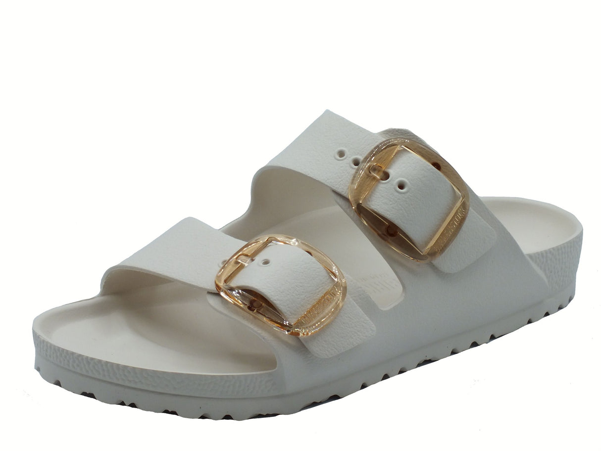 Birkenstock Birkenstock 1029651 Arizona Big Buckle EVA Eggshell Sandali per Donna doppia fibia in gomma bianco Eggshell