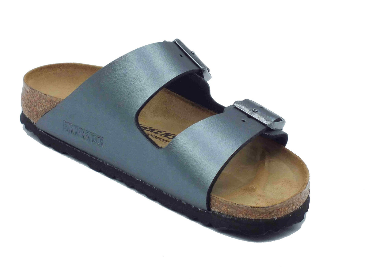Birkenstock Birkenstock 1029224 Arizona BS Metallic Black Sandali per Donna doppia fibia in pelle nera Metallic Black