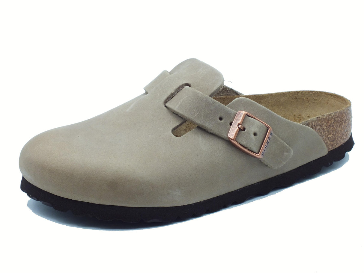 Birkenstock Birkenstock 0960813 Boston BS Tabacco Brown Sabot per Donna in pelle ingrassata Tabacco Brown