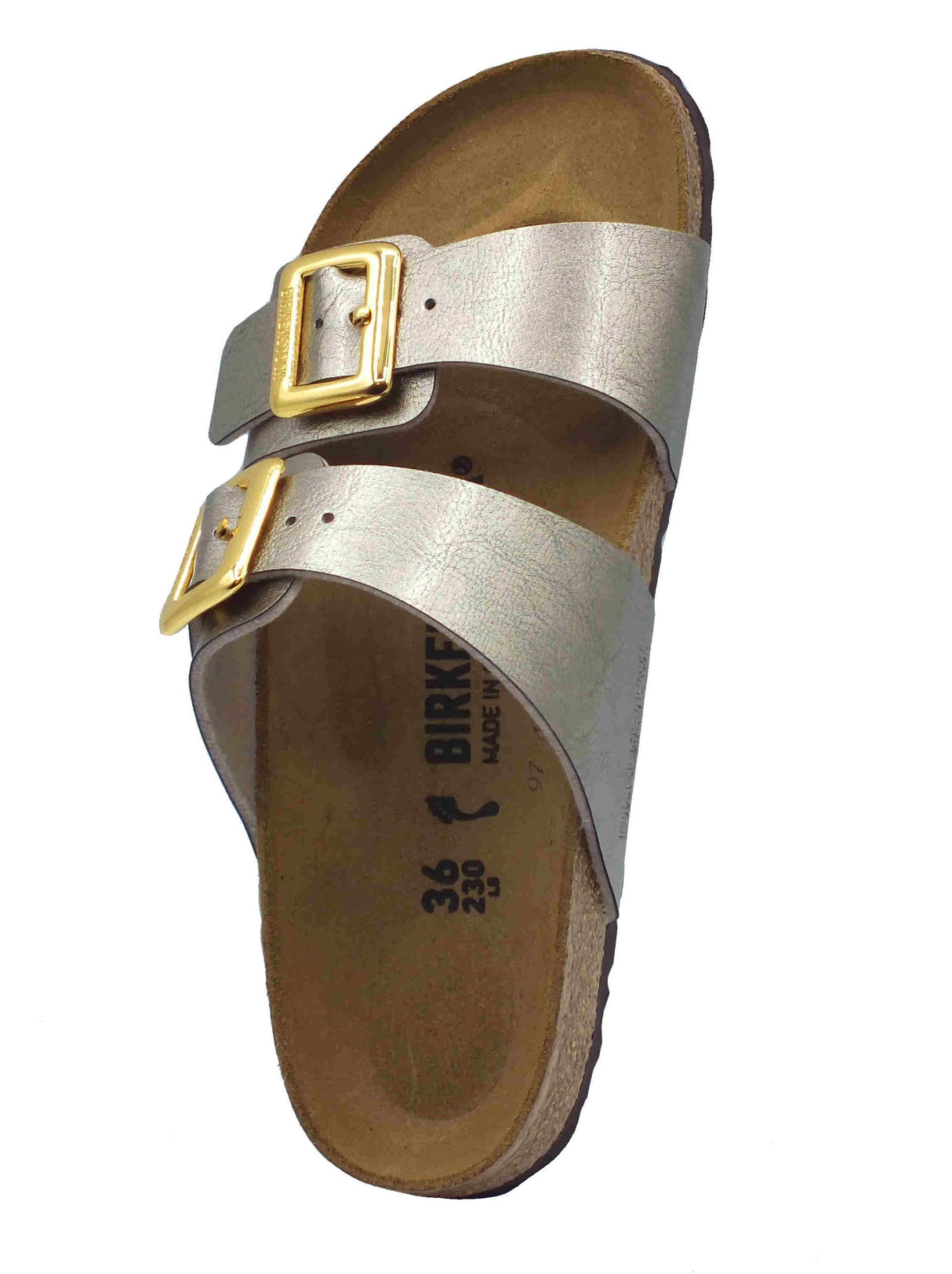 Birkenstock Birkenstock 1029372 Sydney Cushion Buckle Taupe Sandali per Donna doppia fibia in pelle Taupe