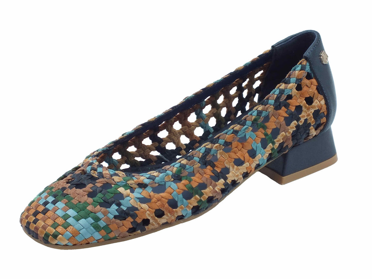 Carmela Carmela 162186 Piel Jeans Ballerine per Donna in pelle intrecciata tacco basso Jeans