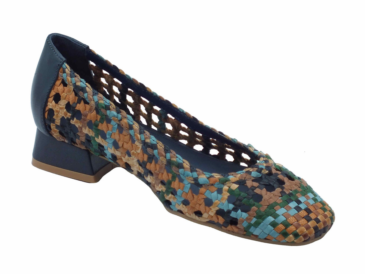 Carmela Carmela 162186 Piel Jeans Ballerine per Donna in pelle intrecciata tacco basso Jeans