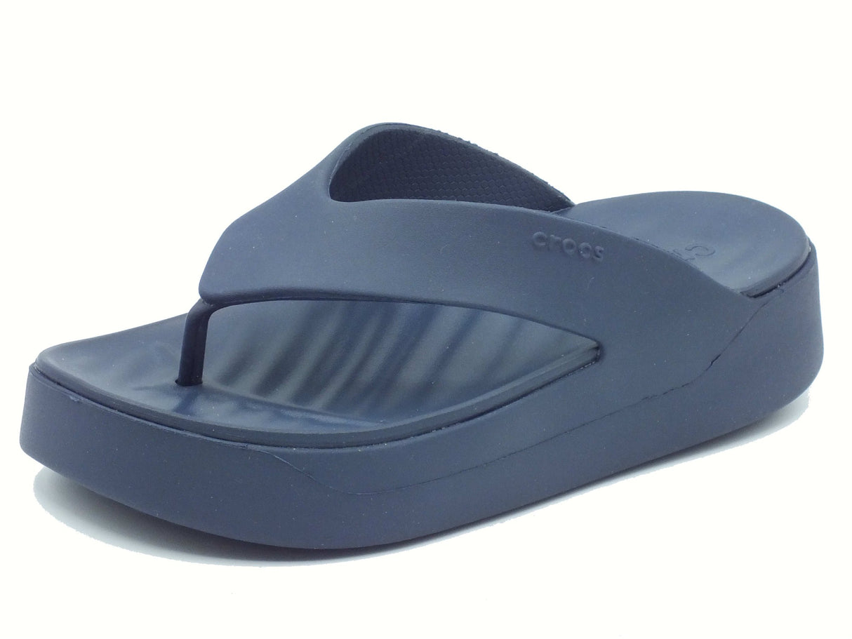 Crocs Crocs 209410 Getaway platform flip blu Infradito con zeppa media per Donna in gomma blu