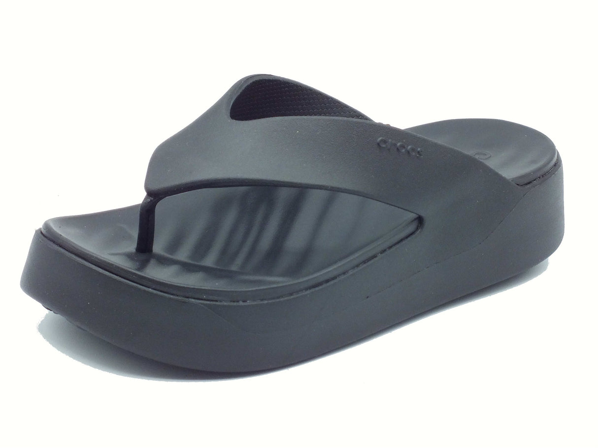 Crocs Crocs 209410 Getaway platform flip black Infradito con zeppa media per Donna in gomma black