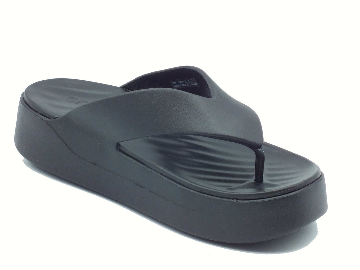 Crocs Crocs 209410 Getaway platform flip black Infradito con zeppa media per Donna in gomma black