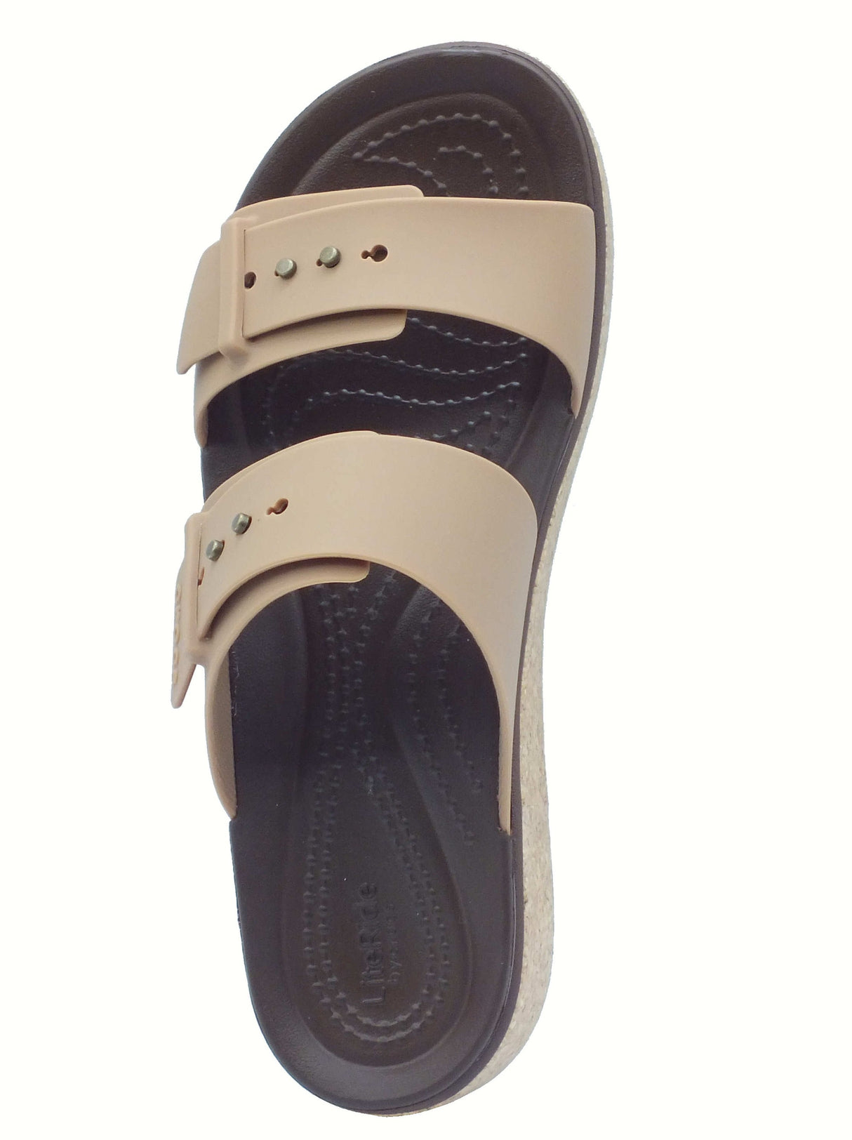 Crocs Crocs 211252 brooklyn cork buckle marrone Sandali con zeppa bassa per Donna in gomma marrone