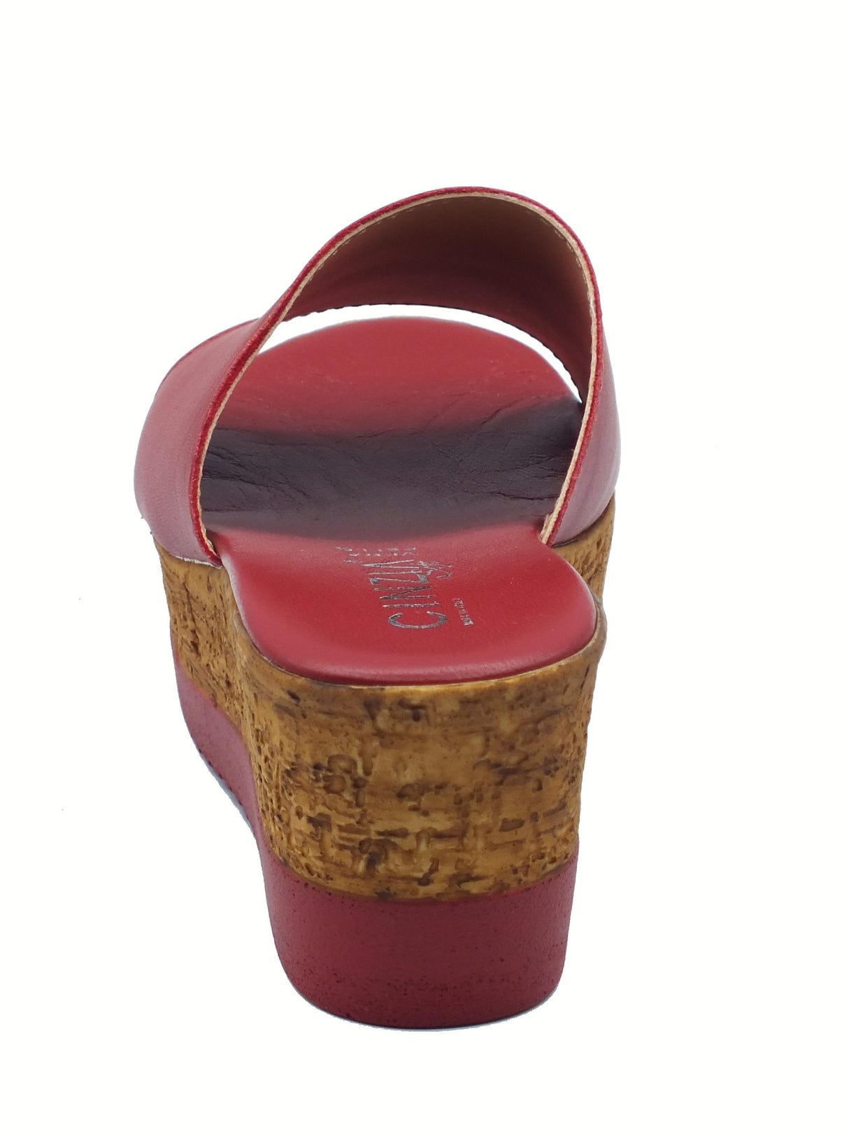 Cinzia Soft Cinzia Soft IAF52331 Rosso Sandali scalsati per Donna con zeppa alta in pelle Rosso