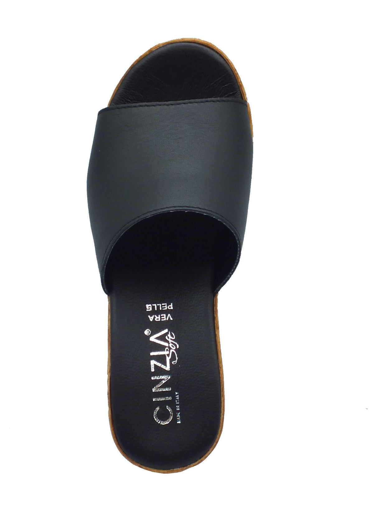 Cinzia Soft Cinzia Soft IAF52331 Nero Sandali Scalsati per Donna in pelle zeppa alta Nero