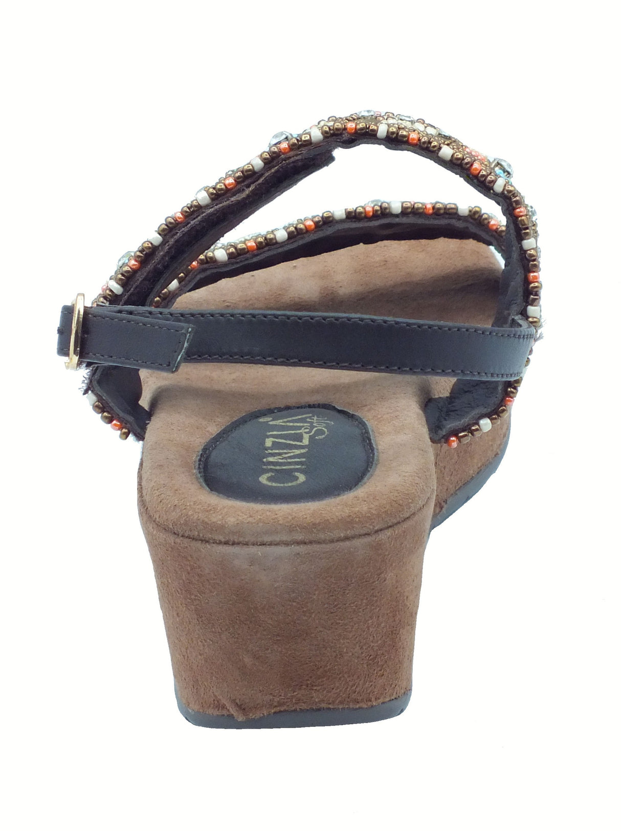 Cinzia Soft Cinzia Soft IT1040 Bronze Multi Sandali Donna con perline brillantini multicolore zeppa media Bronze Multi