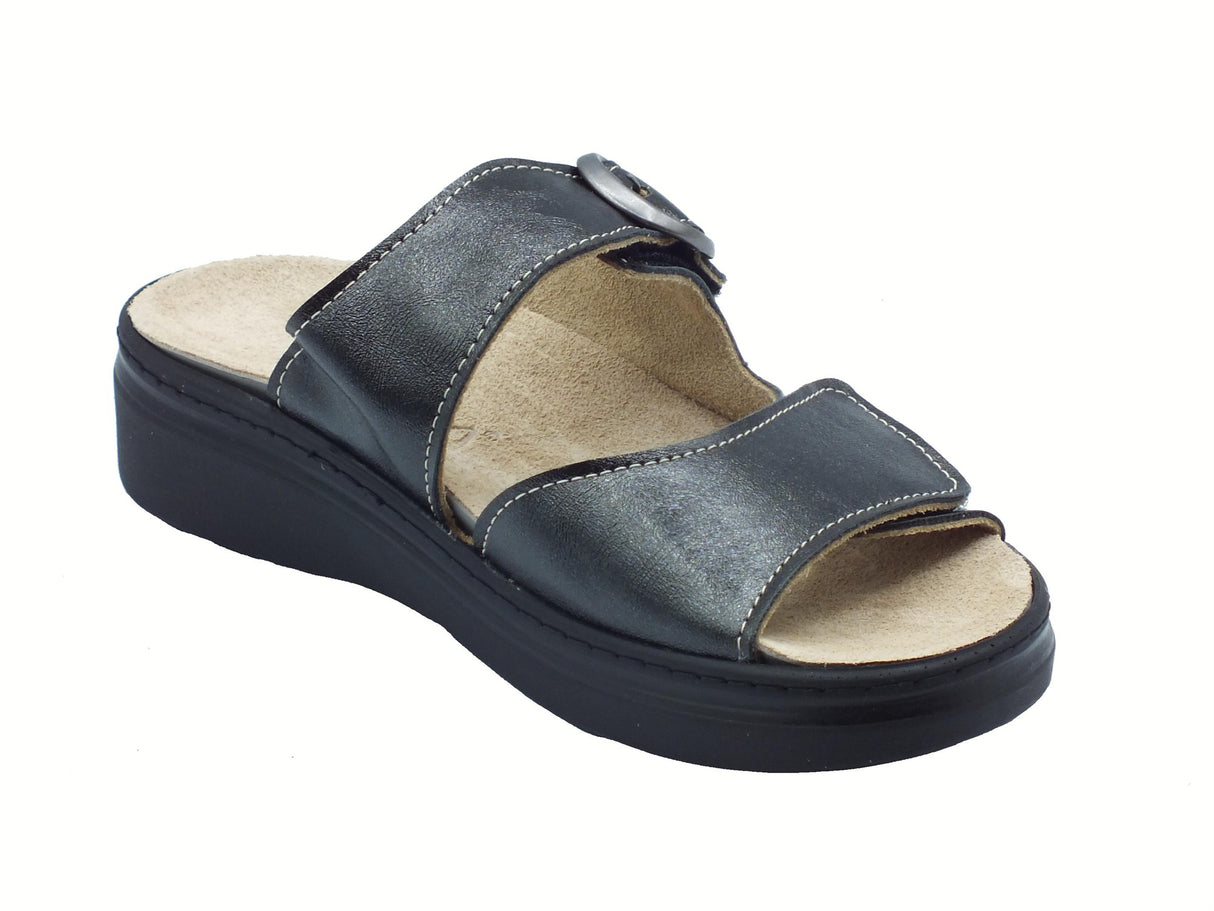 Cinzia Soft Cinzia Soft MZK58 Nero Ciabatte per Donna in pelle rosa doppio strappo Nero