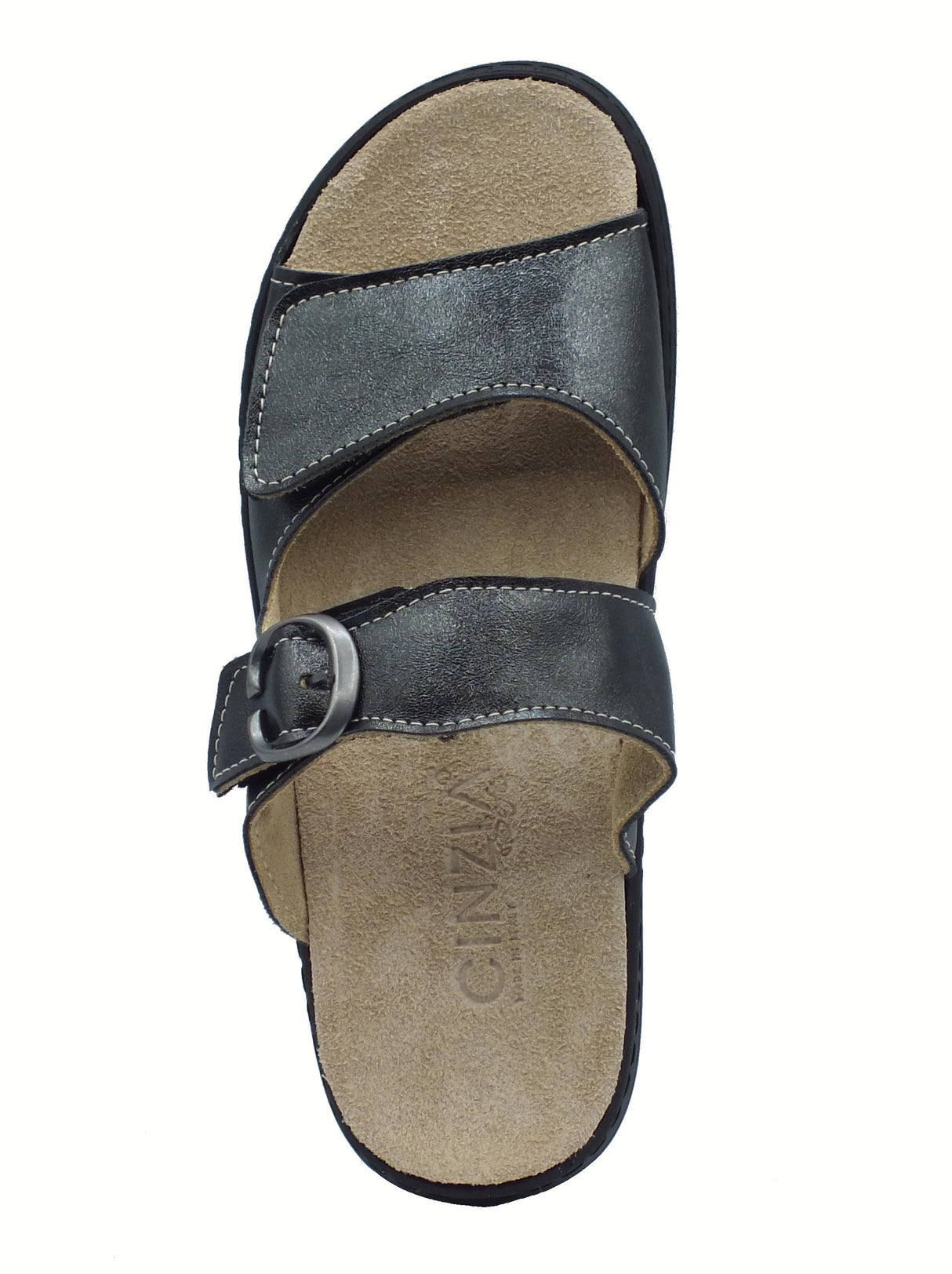 Cinzia Soft Cinzia Soft MZK58 Nero Ciabatte per Donna in pelle rosa doppio strappo Nero