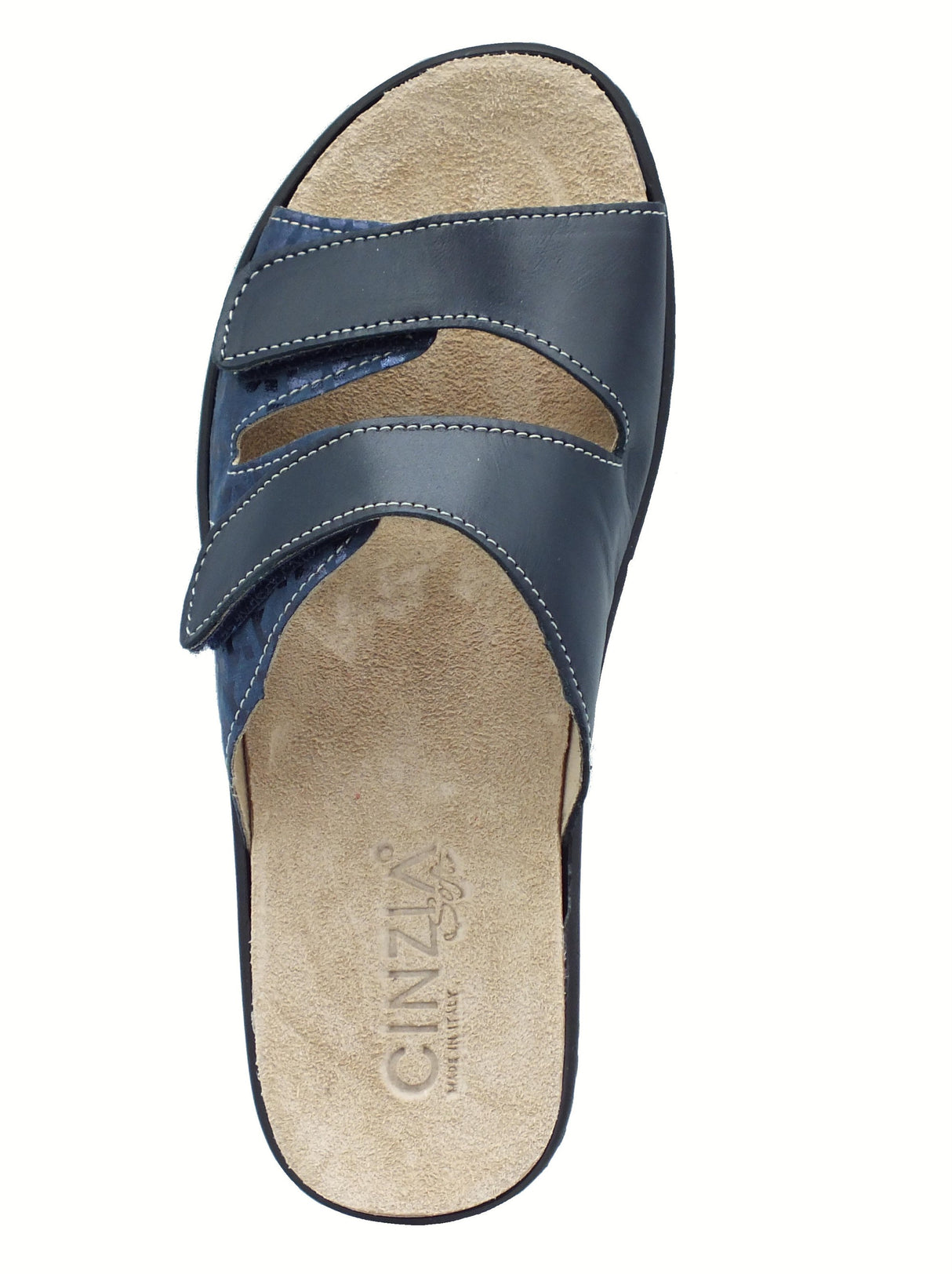 Cinzia Soft Cinzia Soft MZM11 Blue Sandali per Donna in pelle zeppa altra doppio strappo Blue