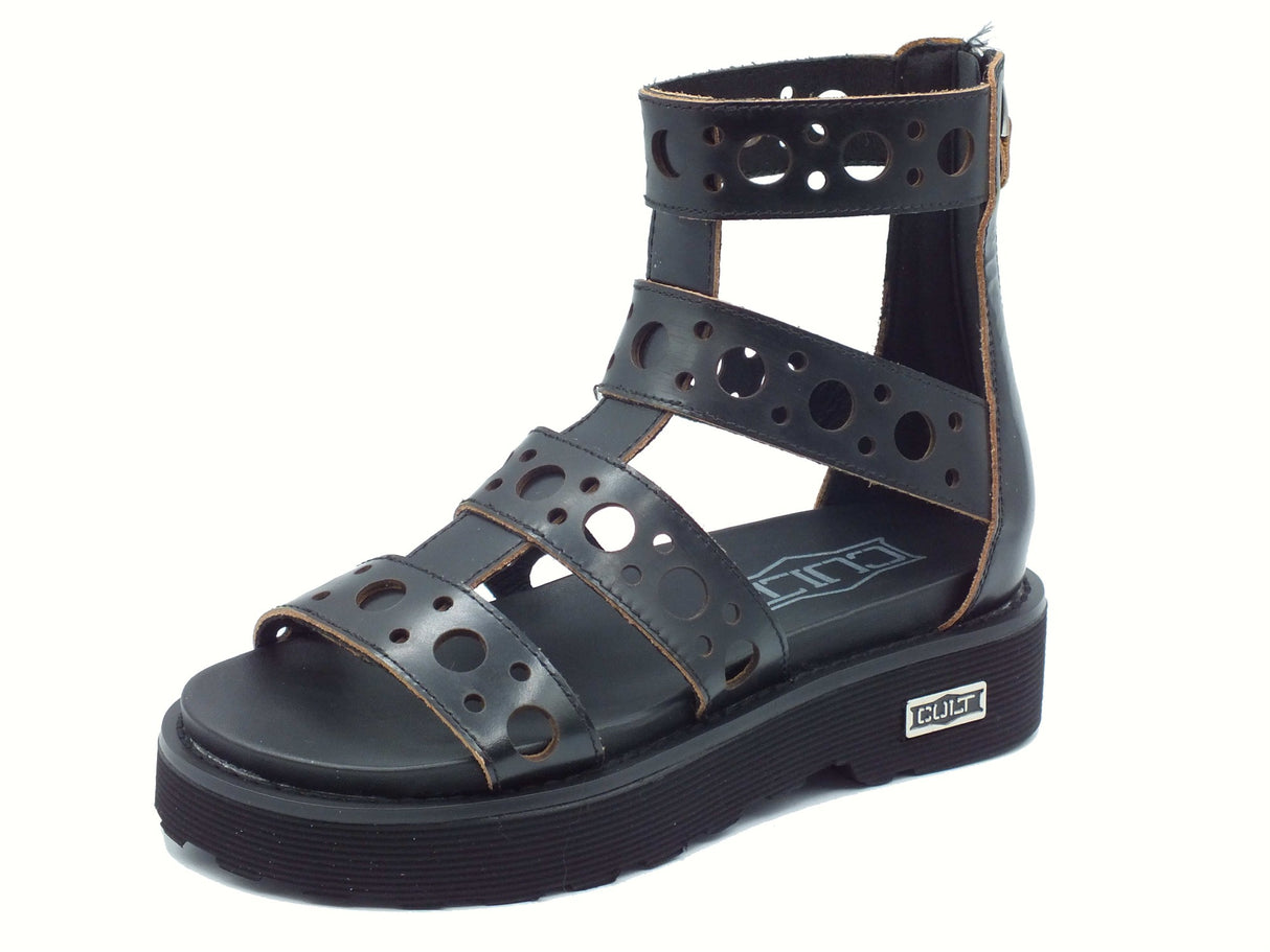 CULT CULT CLW329001 Ziggy Leather Black Sandali modello schiava per Donna in pelle Black