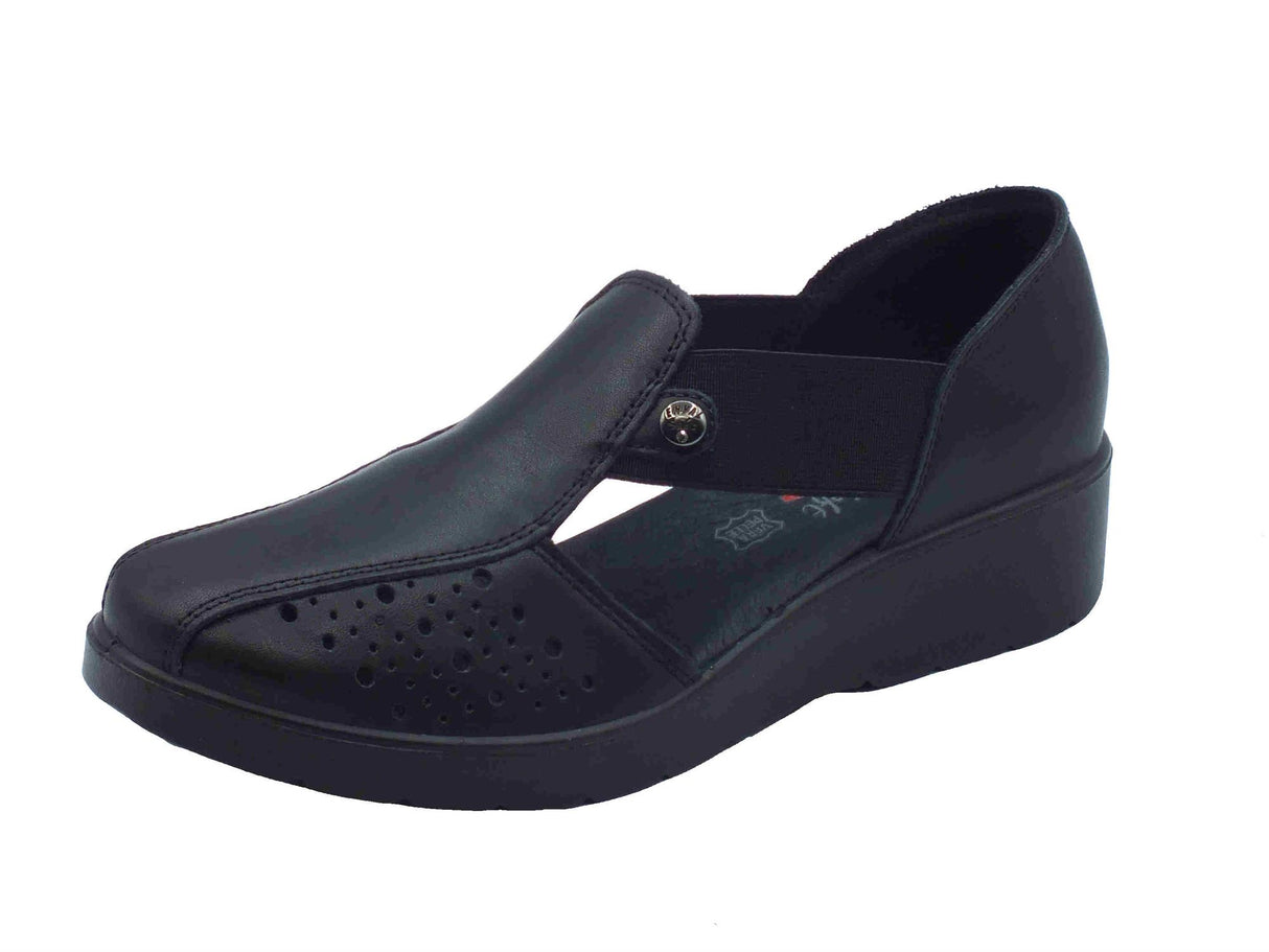 ENVAL Soft ENVAL Soft 7755500 Nappa Soft Nero Mocassini Confort per Donna in pelle zeppa media Nero