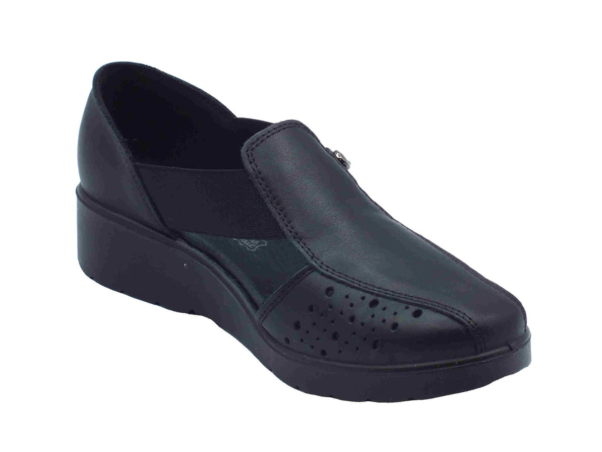 ENVAL Soft ENVAL Soft 7755500 Nappa Soft Nero Mocassini Confort per Donna in pelle zeppa media Nero