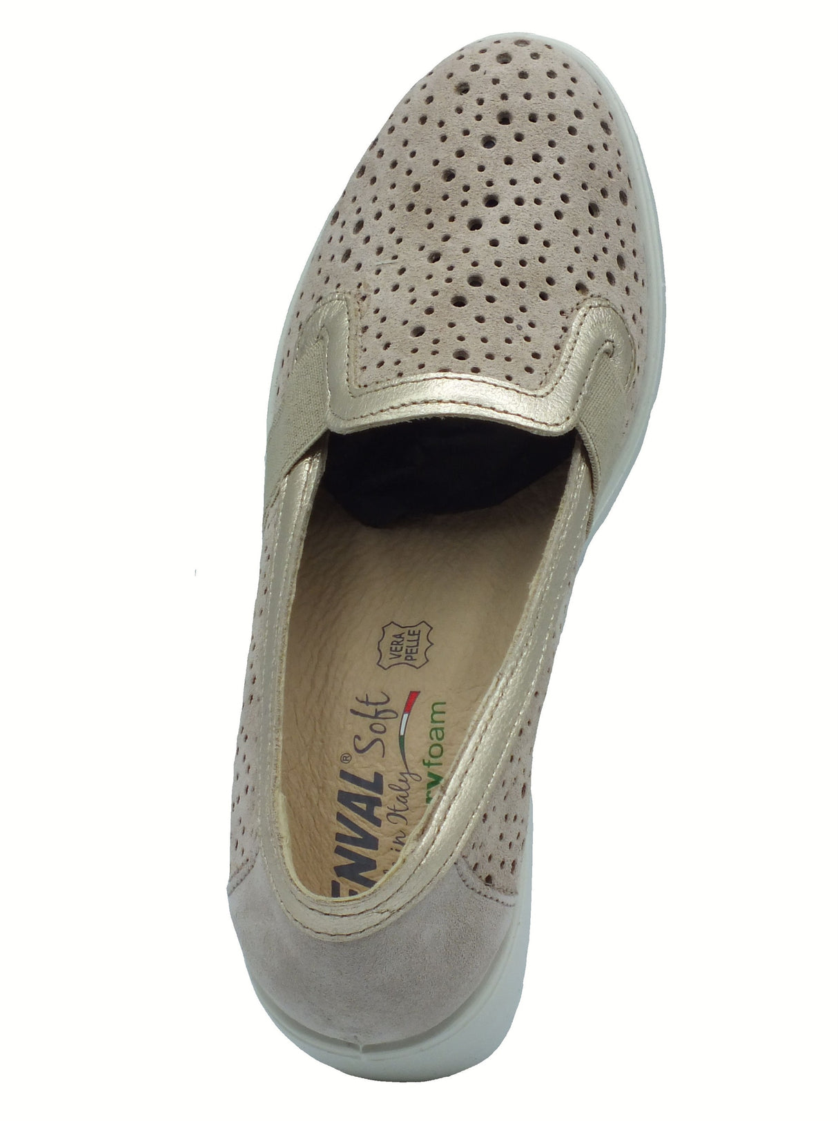 ENVAL Soft ENVAL Soft 7757422 Scam. Superior Visone Mocassini Confort per Donna in nabuk con zeppa Visone