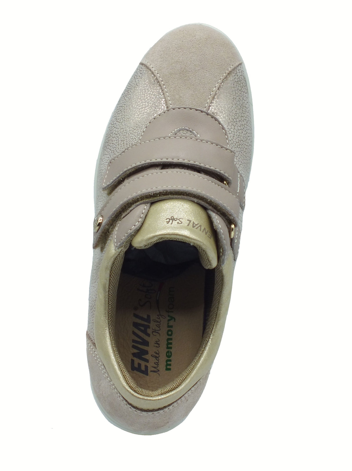 ENVAL Soft ENVAL Soft 7759522 Platino Sneakers Confort per Donna in pelle nabuk e tessuto zeppa alta Platino